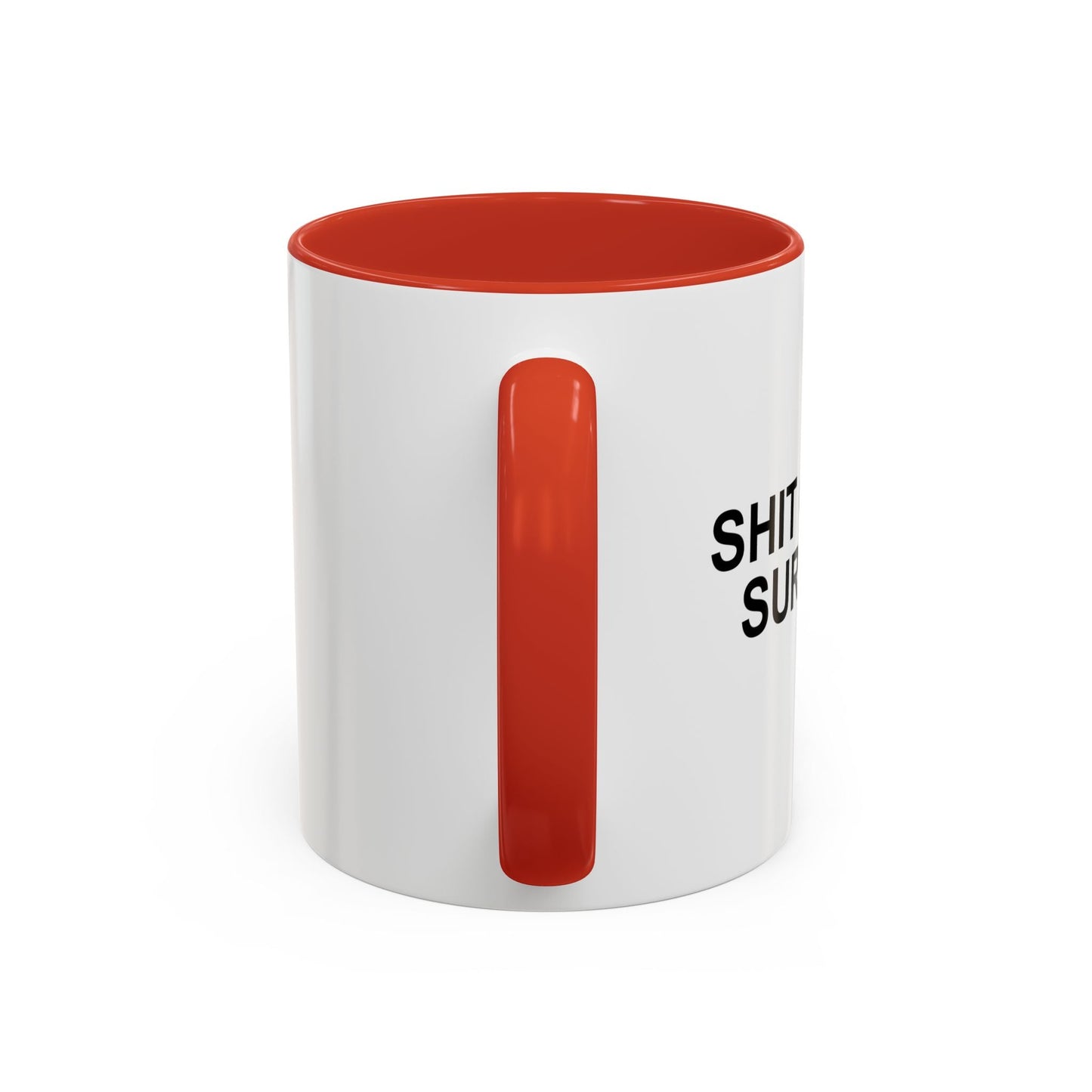 SHIT CREEK SURVIVOR Accent BiColor Funny Sarcastic Mug