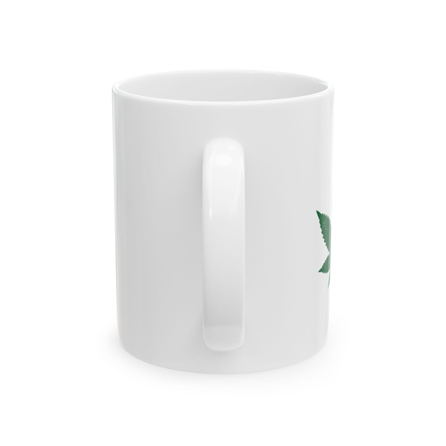 SINGLE LEAF FUNNY SARCASTIC WHITE MUG