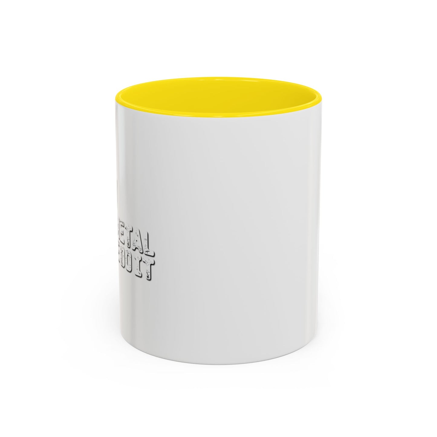 HEAVY METAL MADE ME DO IT Accent BiColor Funny Sarcastic Mug