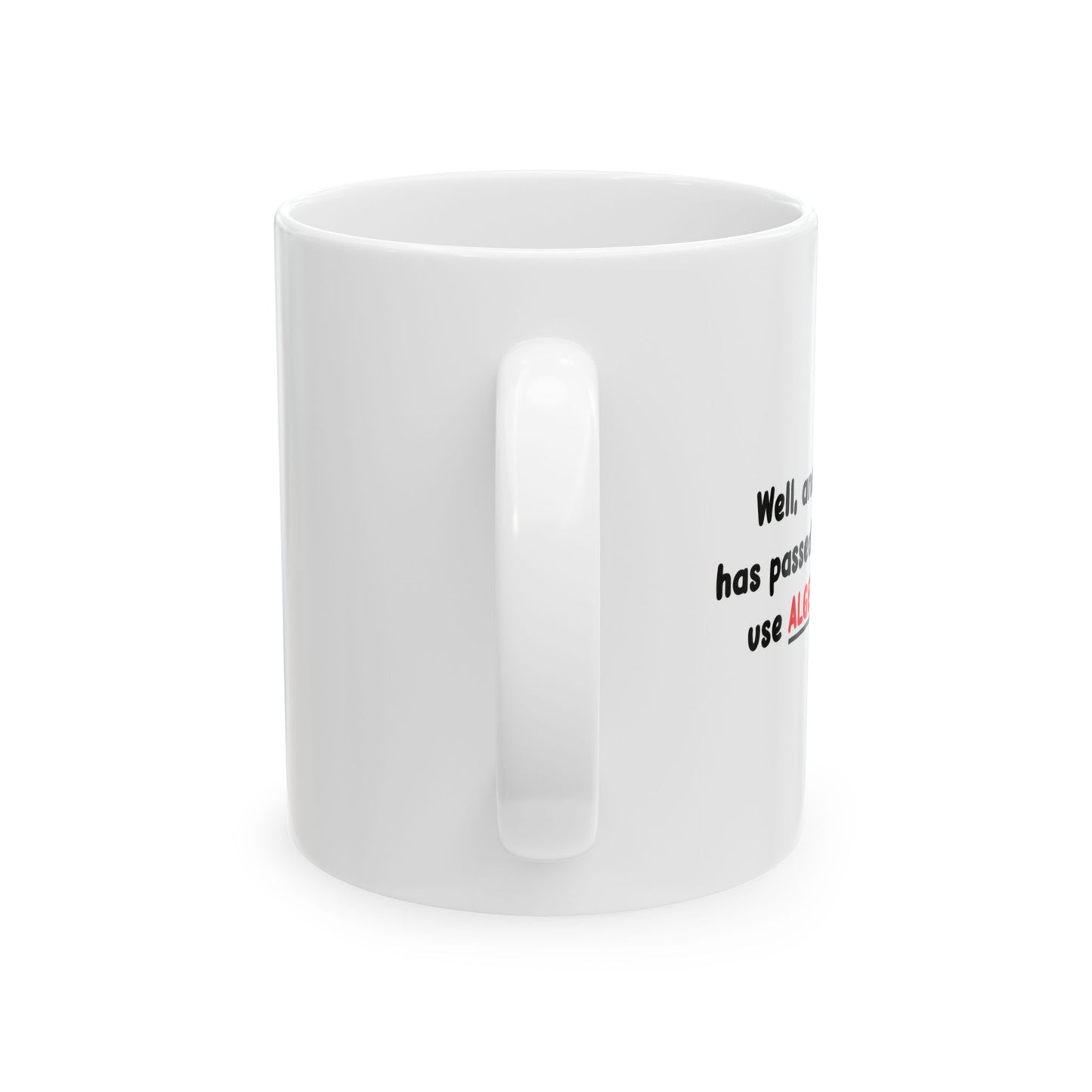 DIDN'T USE ALGEBRA ONCE FUNNY SARCASTIC MUG