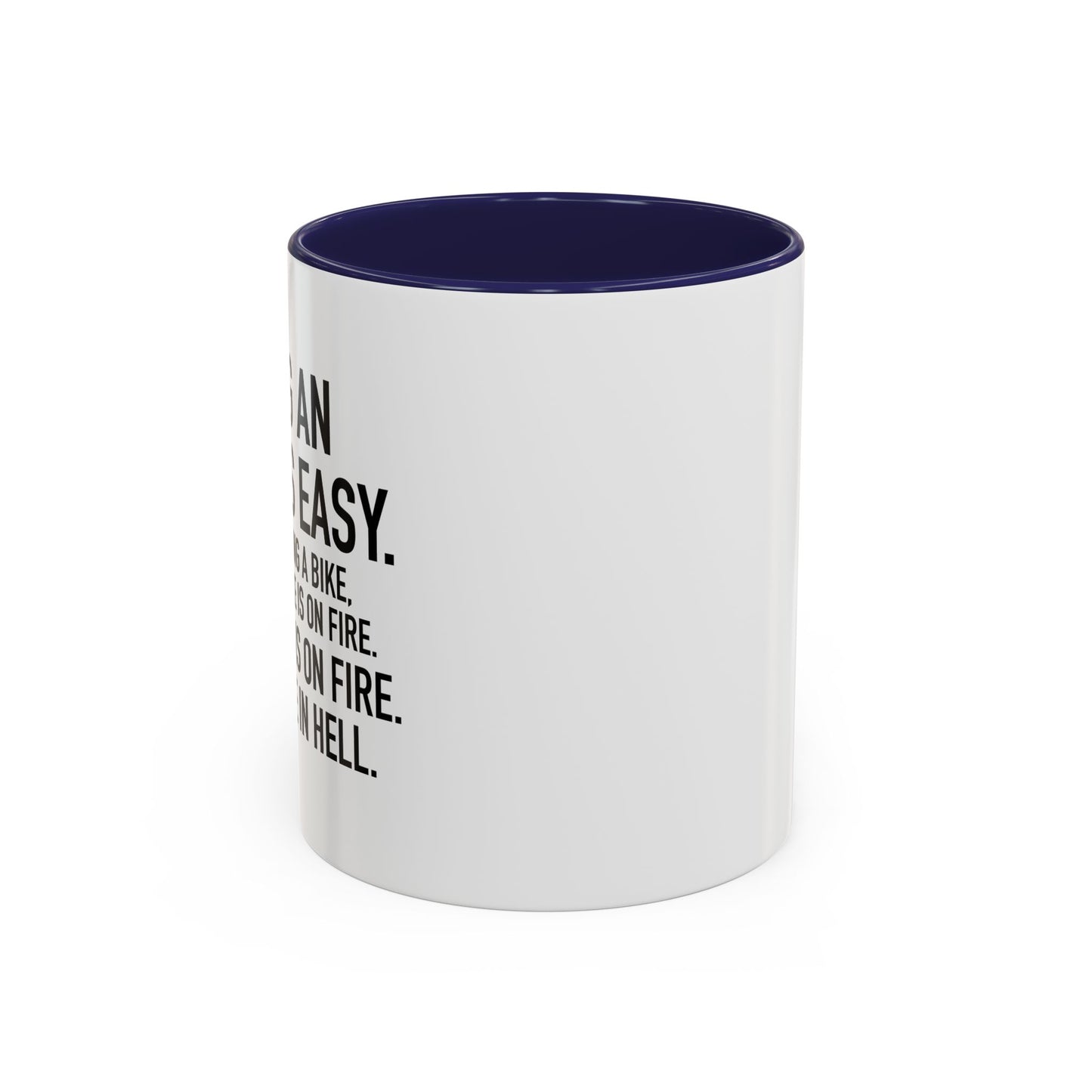 BEING AN ADULT IS EASY Accent BiColor Funny Sarcastic Mug