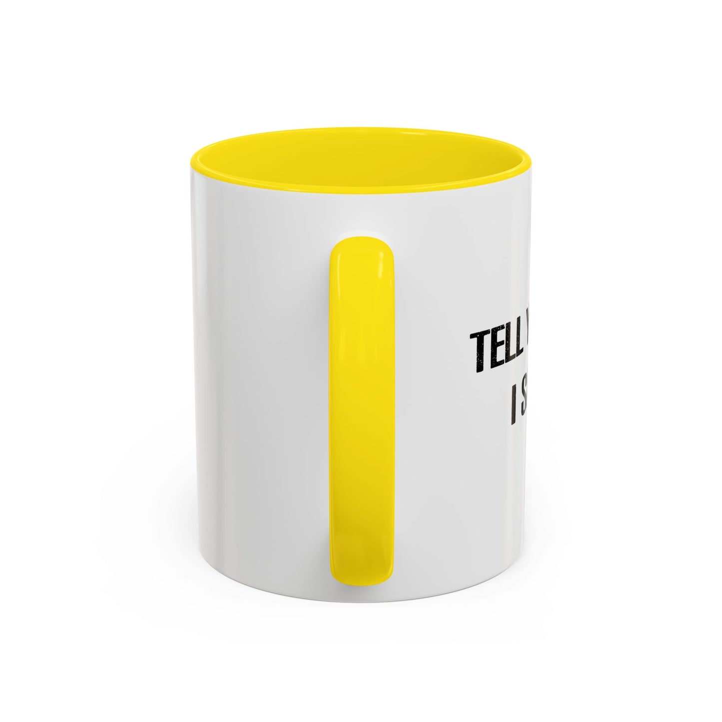 TELL YOUR DOG I SAID HI. Accent BiColor Funny Sarcastic Mug