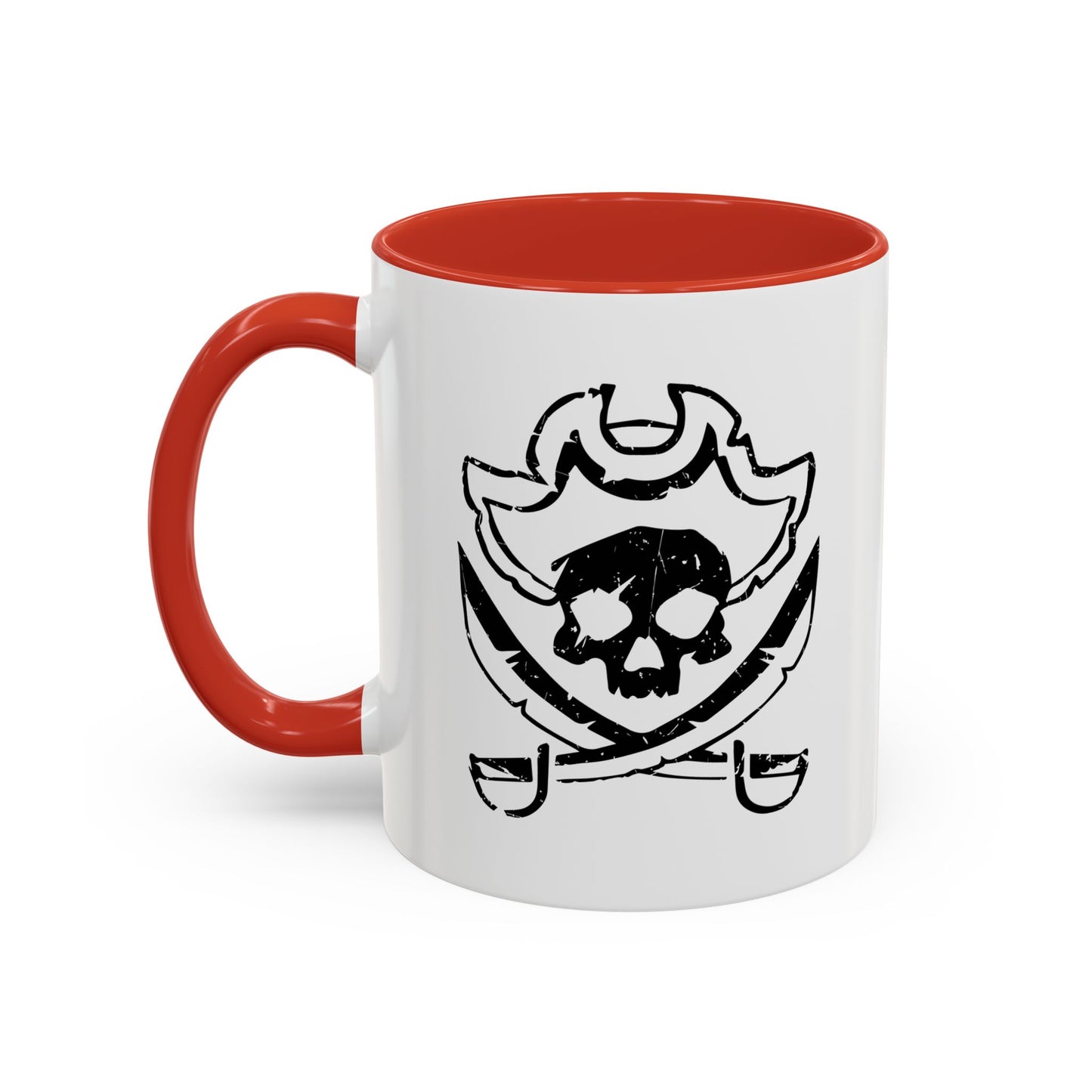 SCARED SKULL Accent BiColor Funny Sarcastic Mug