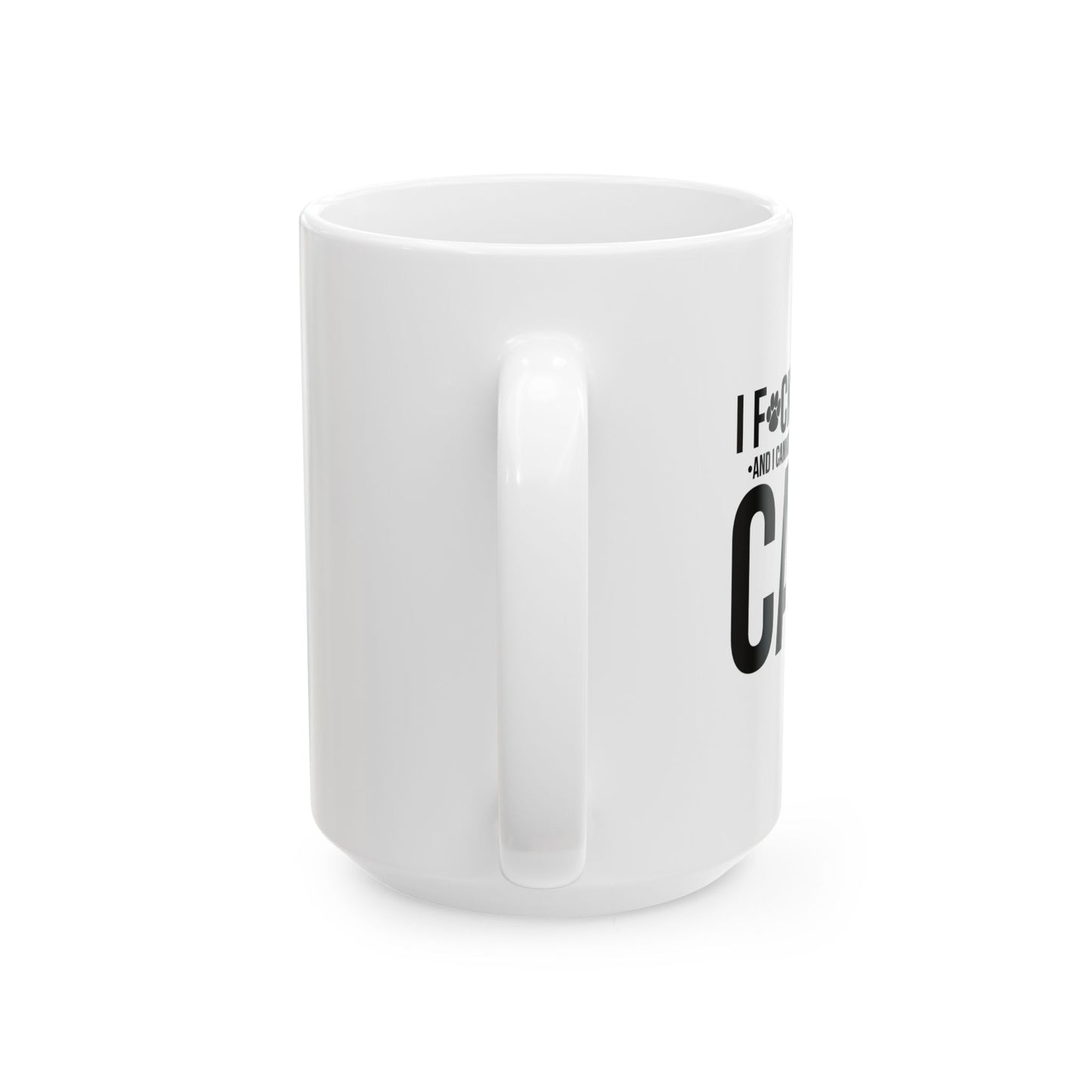 LOVE CATS AND I CANNOT STRESS THIS ENOUGH FUNNY SARCASTIC WHITE MUG