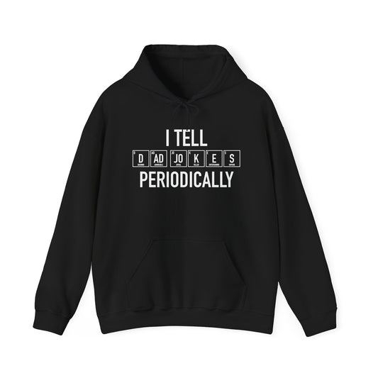 DAD JOKES PERIODICALLY - Premium Unisex Funny Sarcastic Black Hoodie Sweatshirt