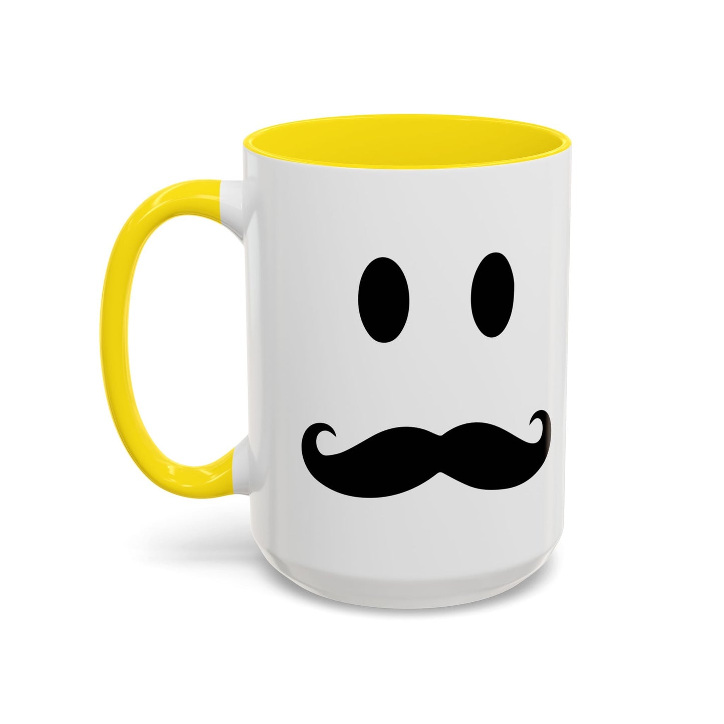 MOUSTACHE SMILE Accent BiColor Funny Sarcastic Mug