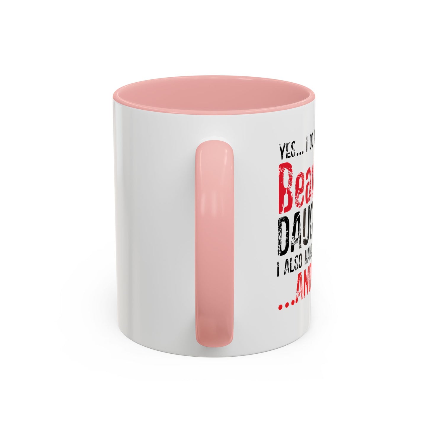 GUN,A SHOVEL, AND AN ALIBI Accent BiColor Funny Sarcastic Mug