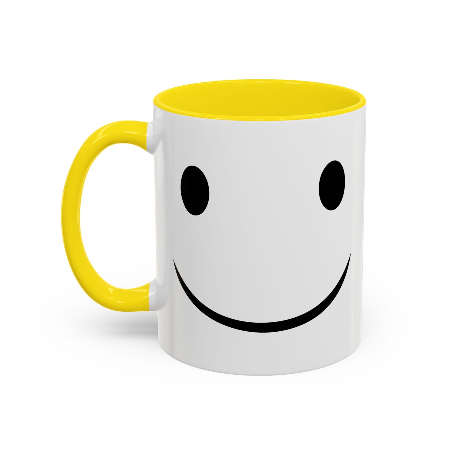 HAPPY SMILE Accent BiColor Funny Sarcastic Mug