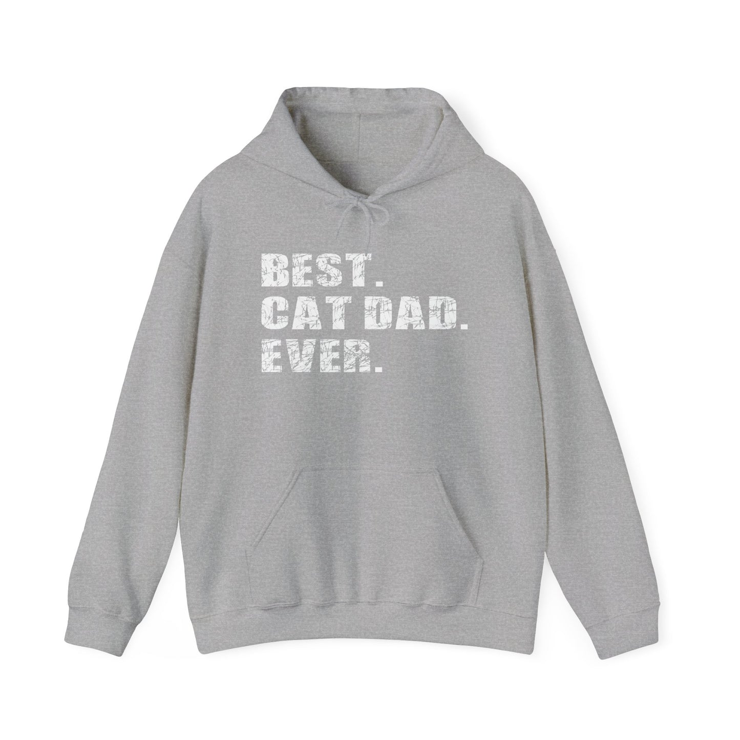 BEST. CAT DAD. EVER. - Premium Unisex Funny Sarcastic Black Hoodie Sweatshirt