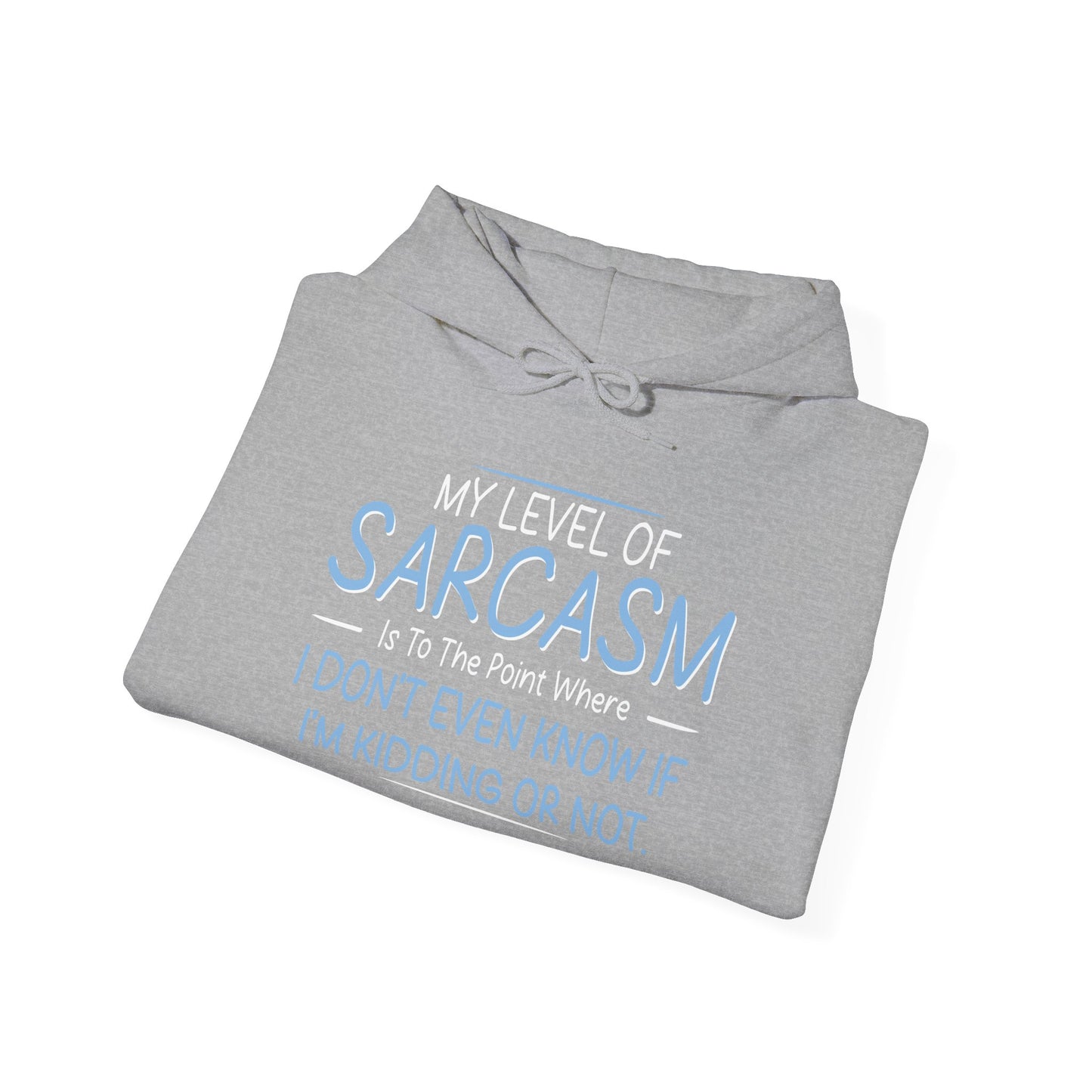 MY LEVEL OF SARCASM IS... - Premium Unisex Funny Sarcastic Black Hoodie Sweatshirt