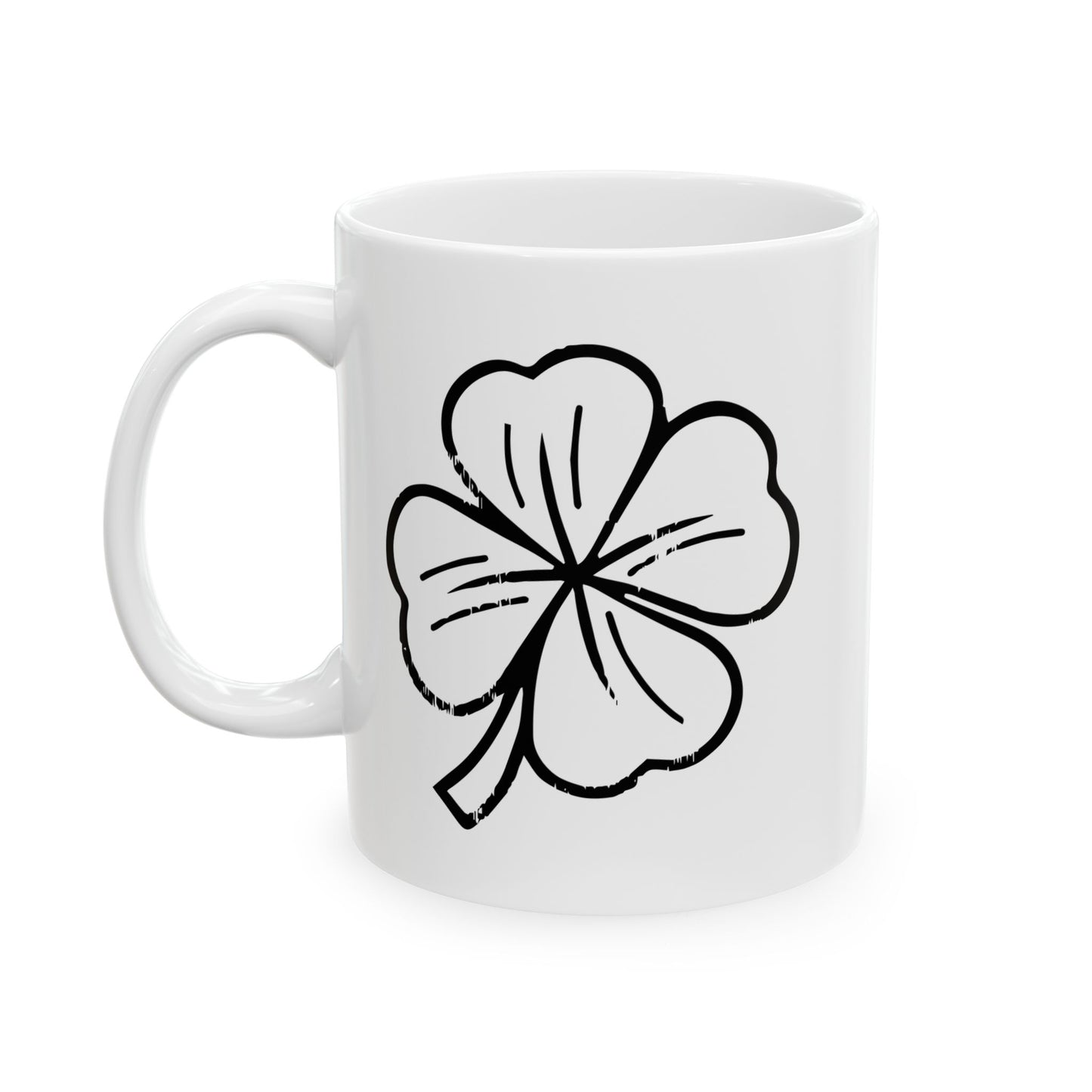 VINTAGE CLOVER FUNNY SARCASTIC WHITE MUG