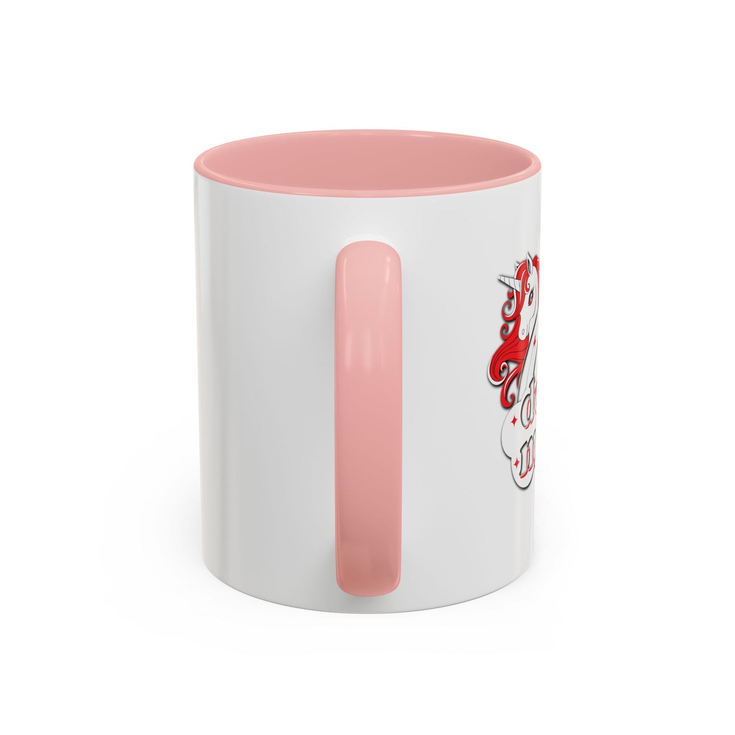 DEATH METAL UNICORN Accent BiColor Funny Sarcastic Mug