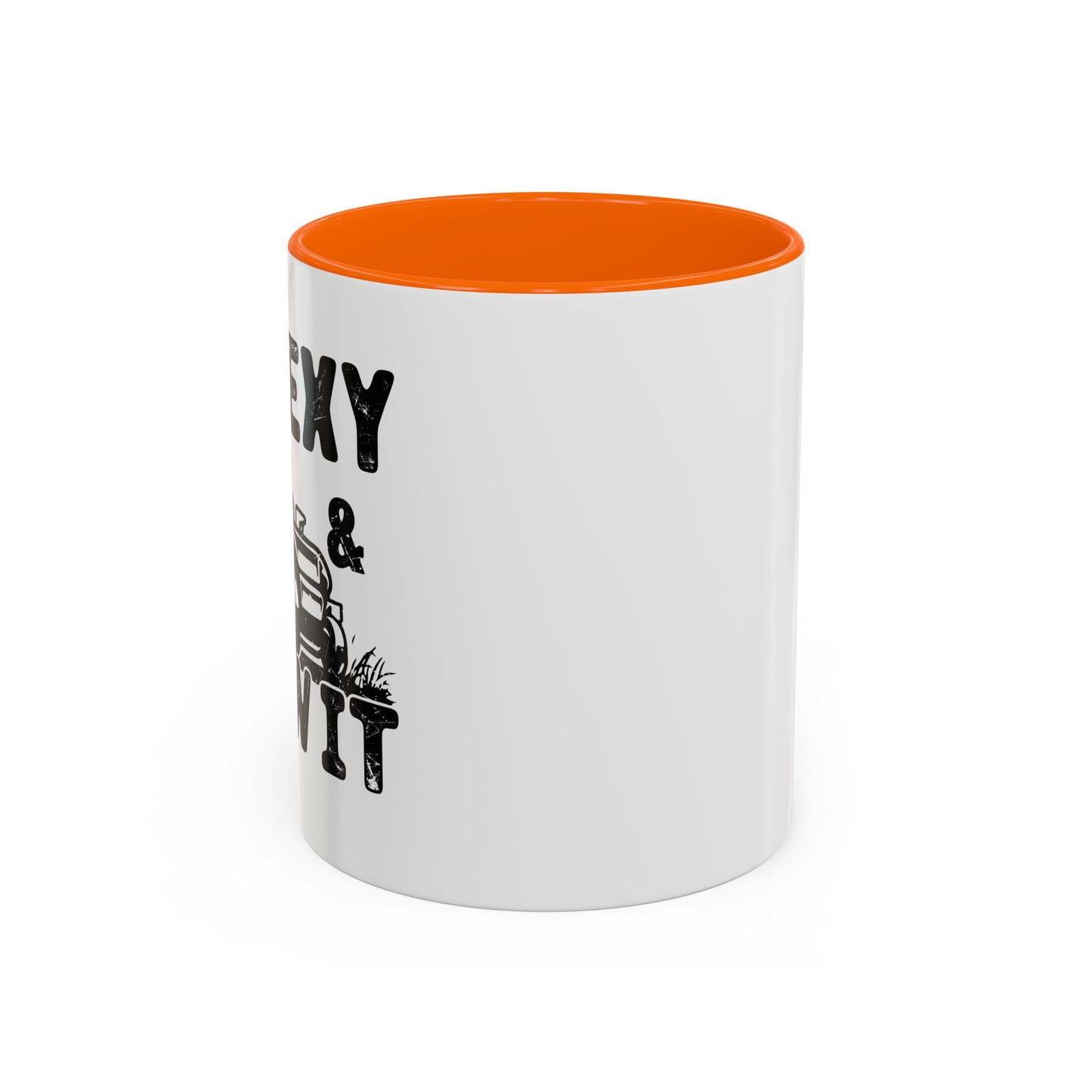 IM SEXY AND I MOW IT Accent BiColor Funny Sarcastic Mug