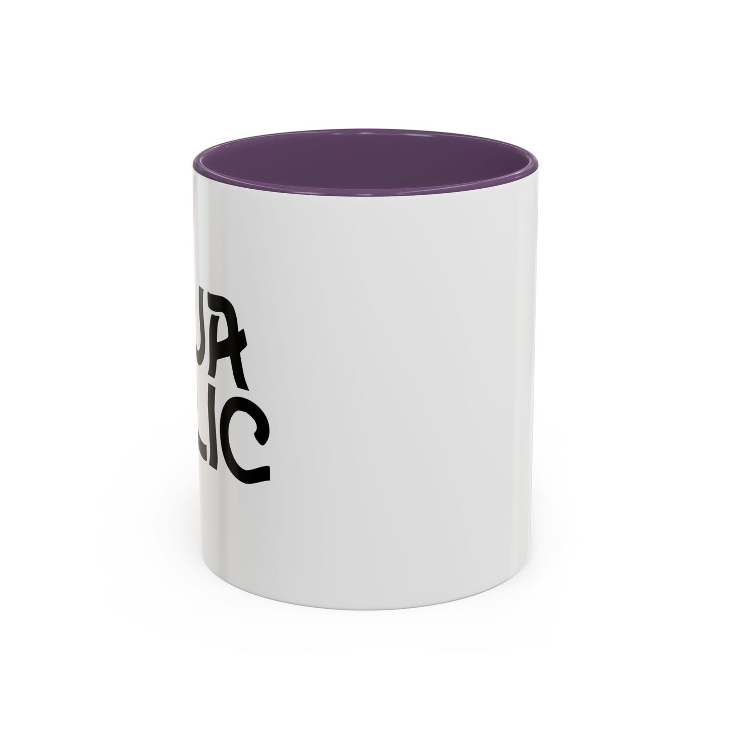 AQUAHOLIC Accent BiColor Funny Sarcastic Mug