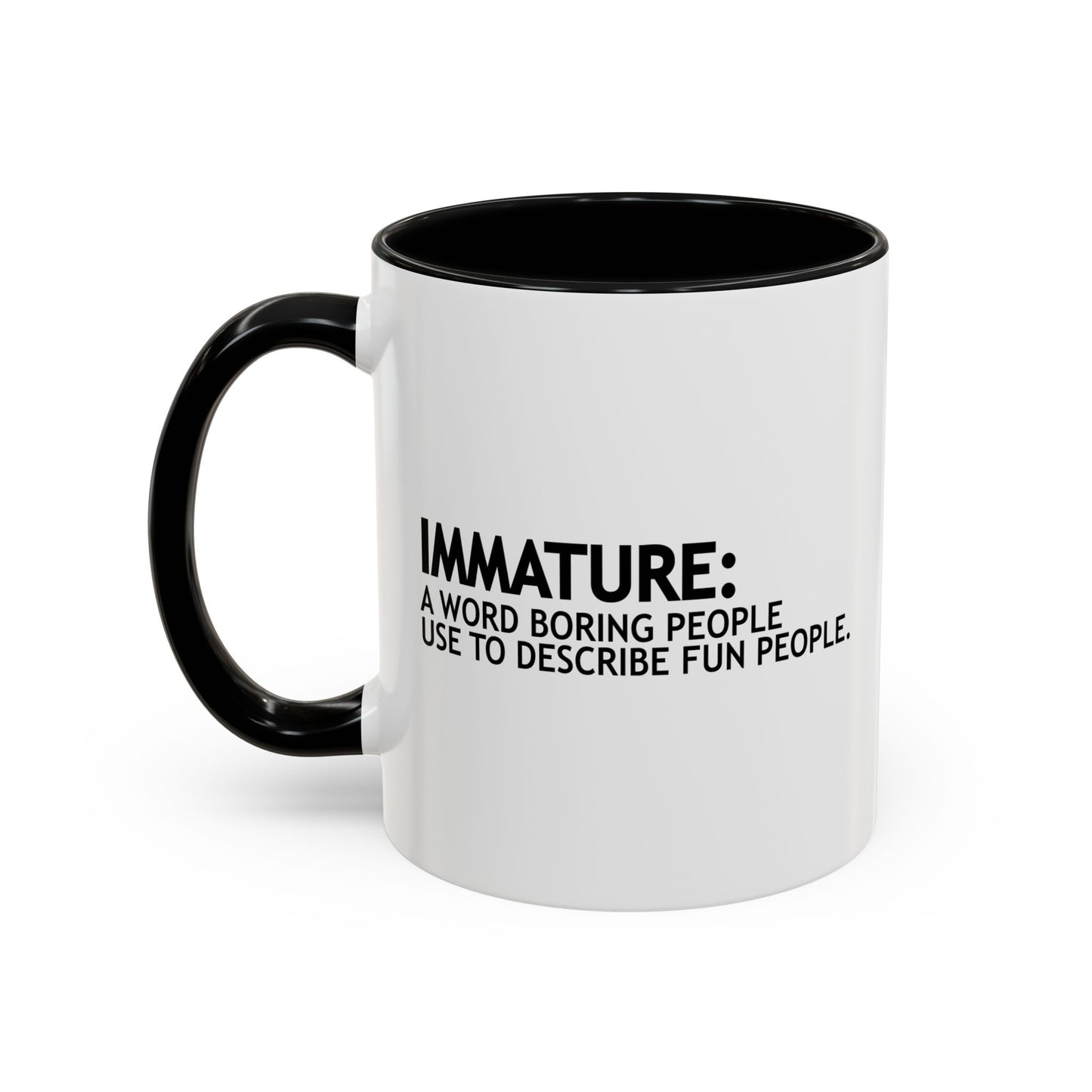 DESCRIBE FUN PEOPLE Accent BiColor Funny Sarcastic Mug