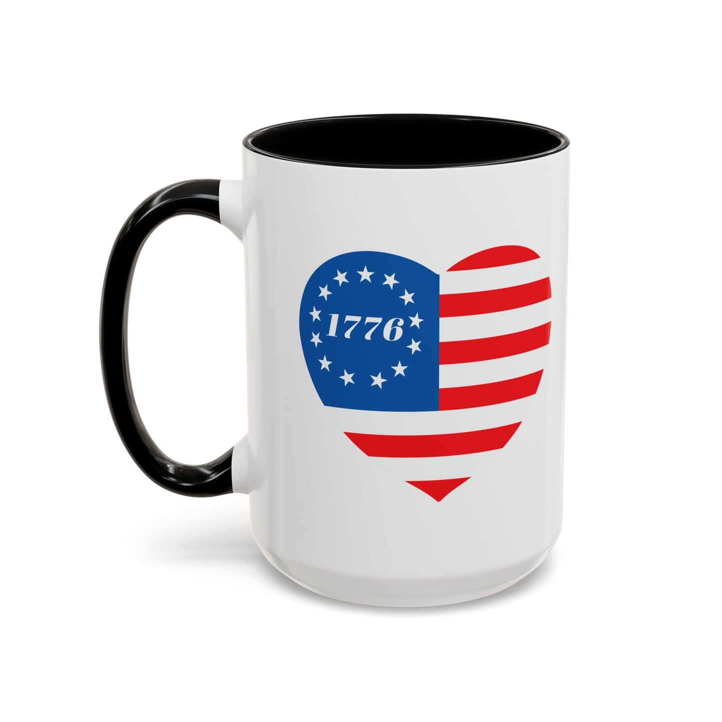 BETSY HEART FLAG 1776 Accent BiColor Funny Sarcastic Mug