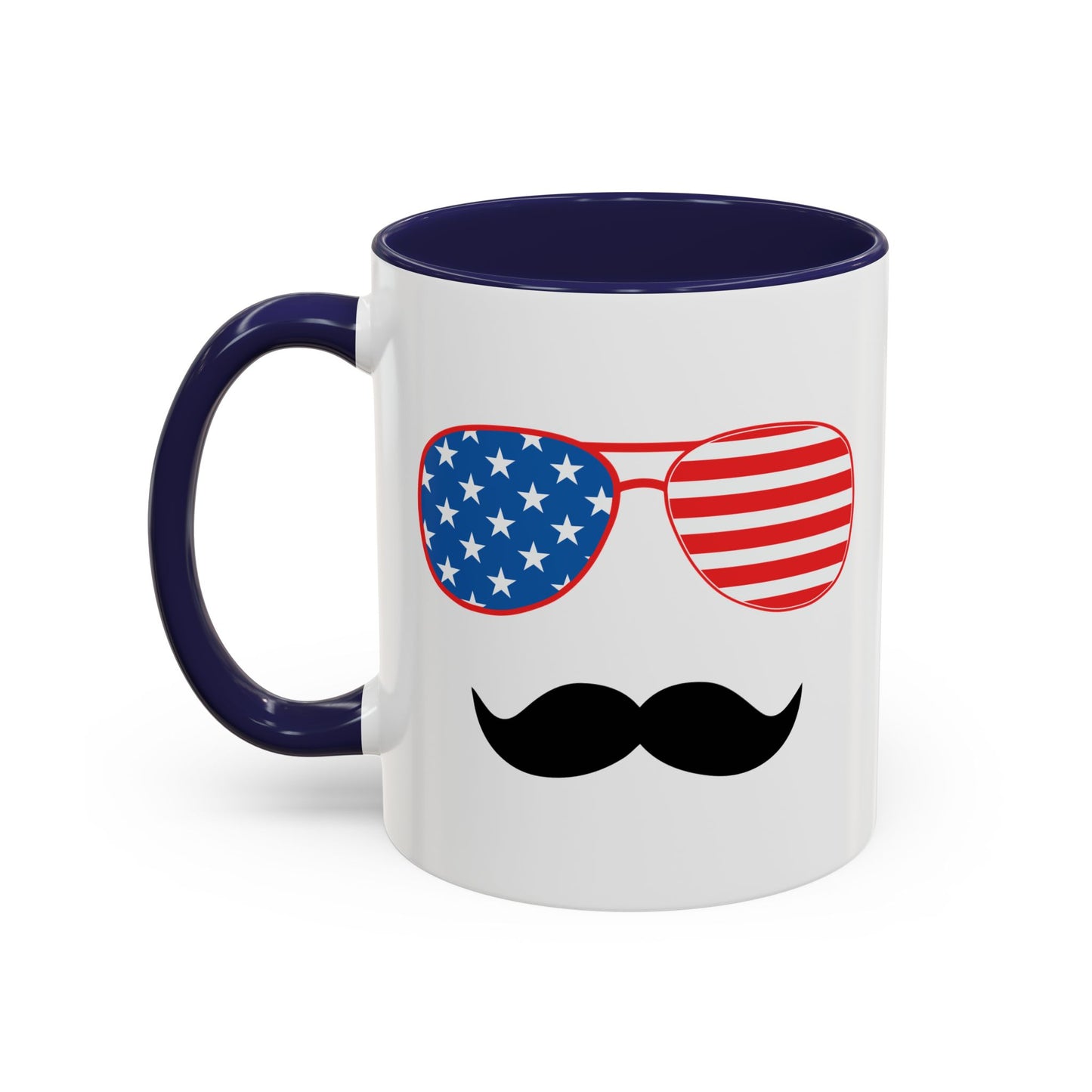 4TH OF JULY SUNGLASSES Accent BiColor Funny Sarcastic Mug