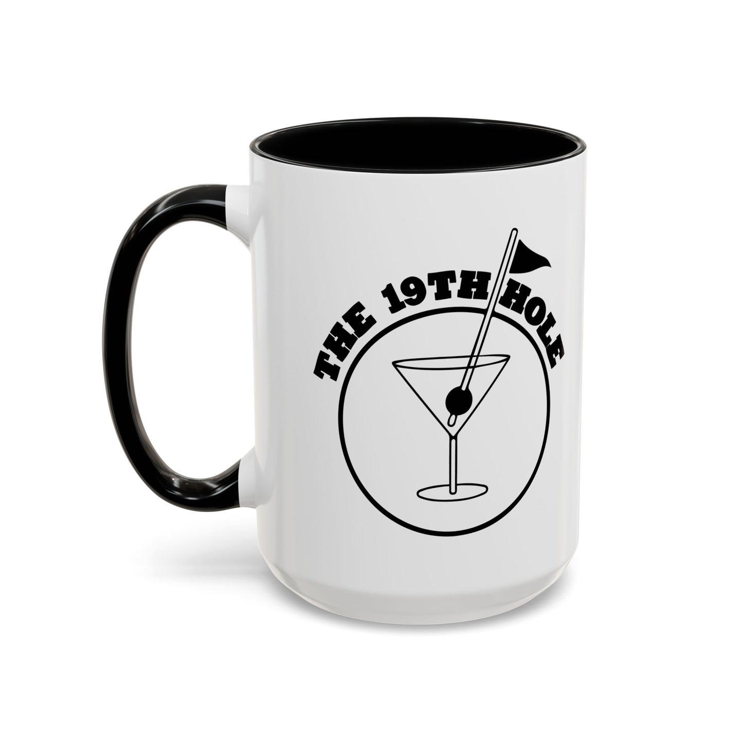 THE 19TH HOLE Accent BiColor Funny Sarcastic Mug