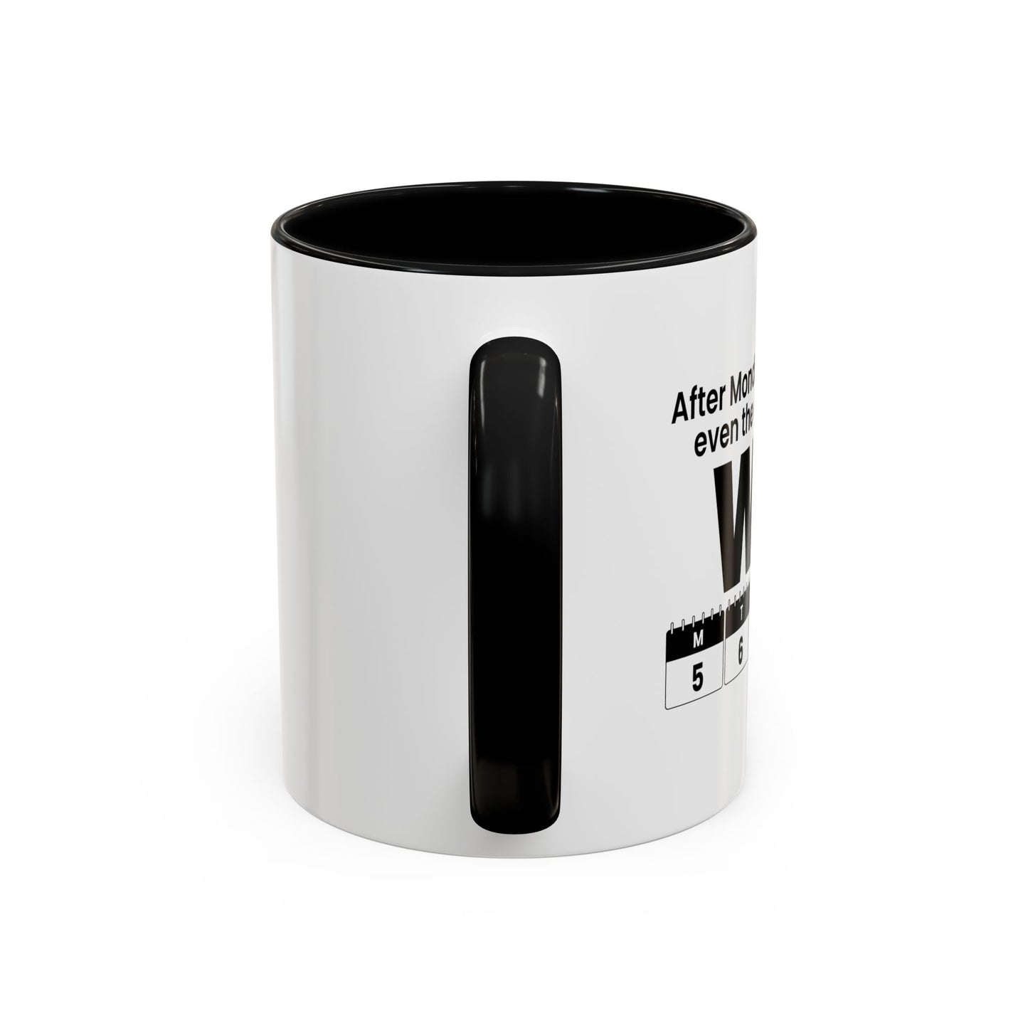 WTF CALENDAR Accent BiColor Funny Sarcastic Mug