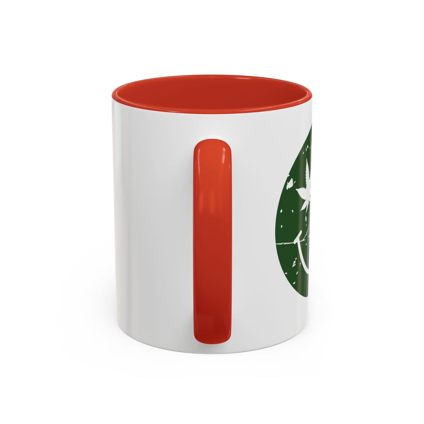 WEED SMILY FACE Accent BiColor Funny Sarcastic Mug