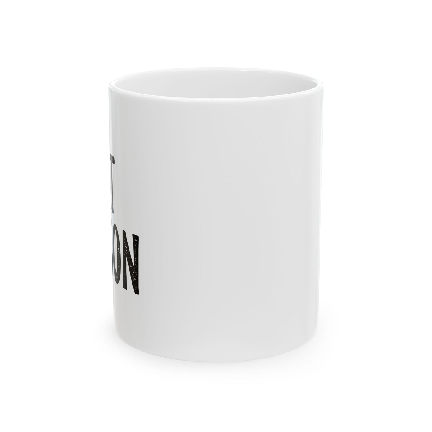 CAT PERSON FUNNY SARCASTIC WHITE MUG