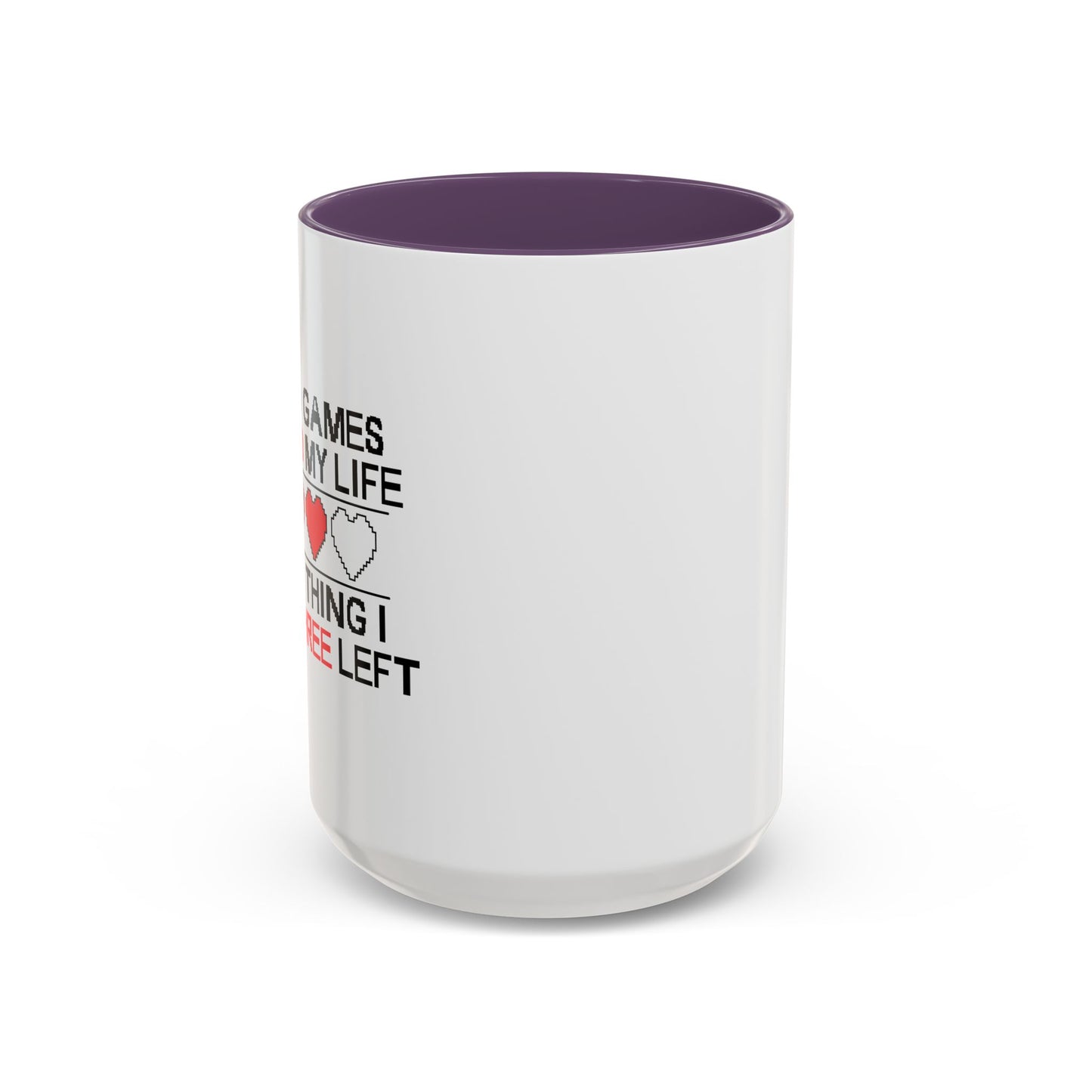 VIDEO GAMES RUINED MY LIFE Accent BiColor Funny Sarcastic Mug