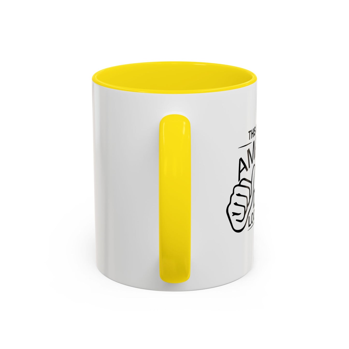 THIS IS WHAT AN AMAZING DAD LOOKS LIKE Accent BiColor Funny Sarcastic Mug