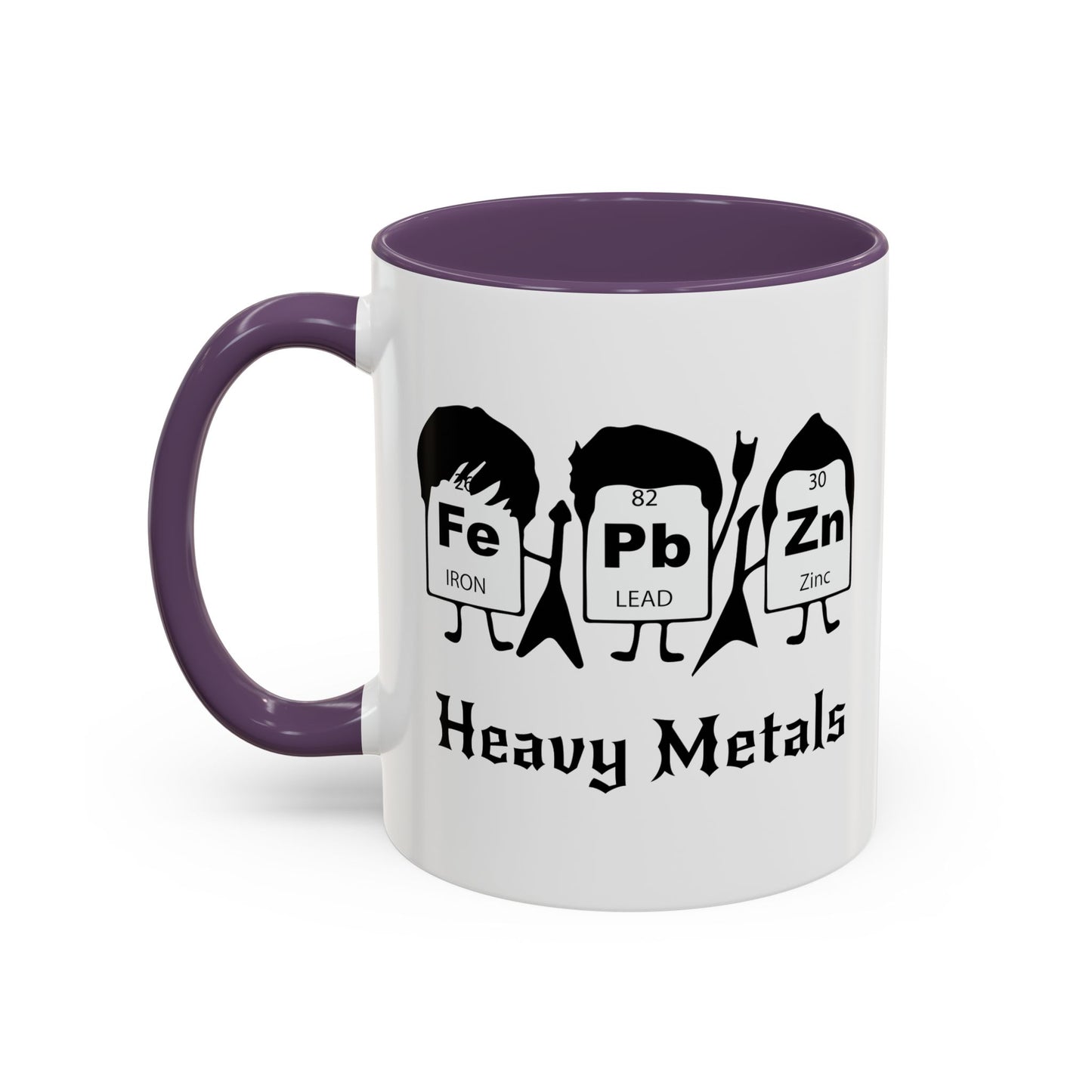 HEAVY METALS Accent BiColor Funny Sarcastic Mug