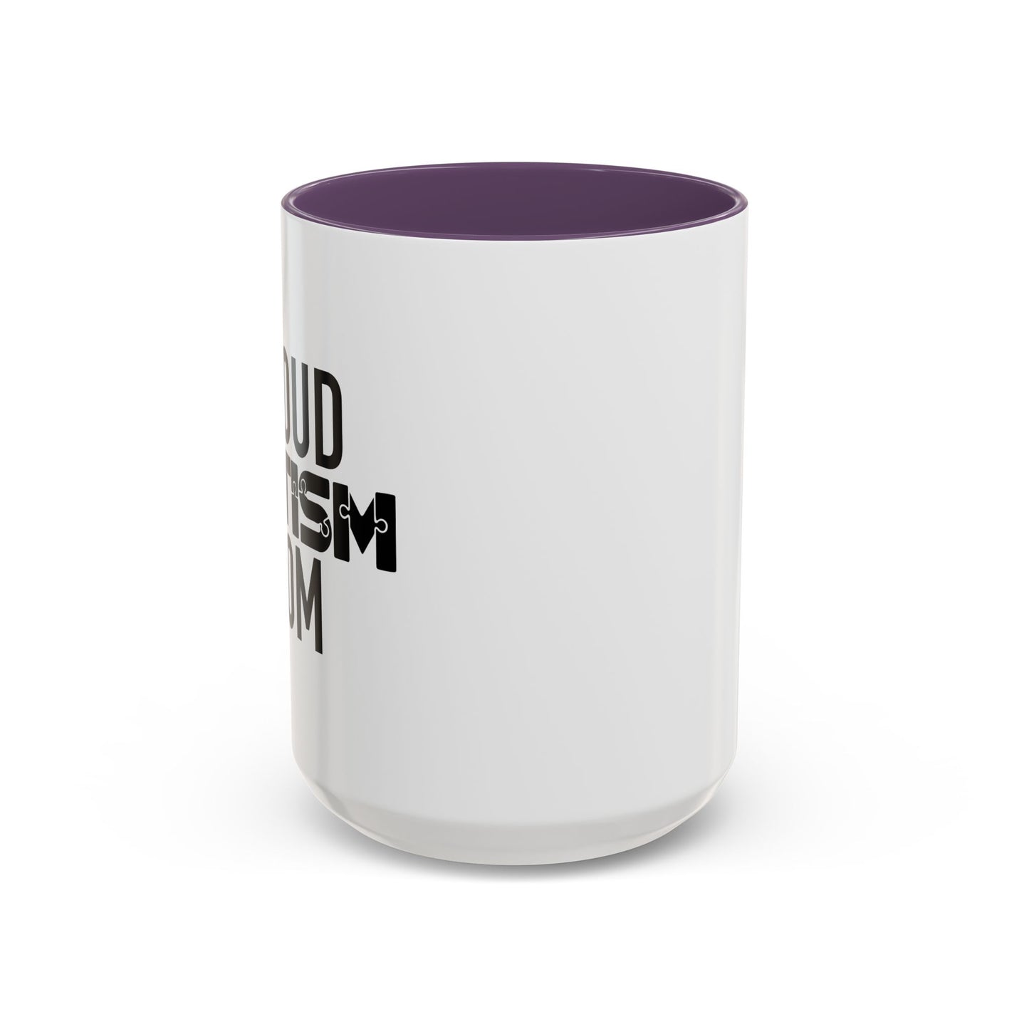 PROUD AUTISM MOM Accent BiColor Mug