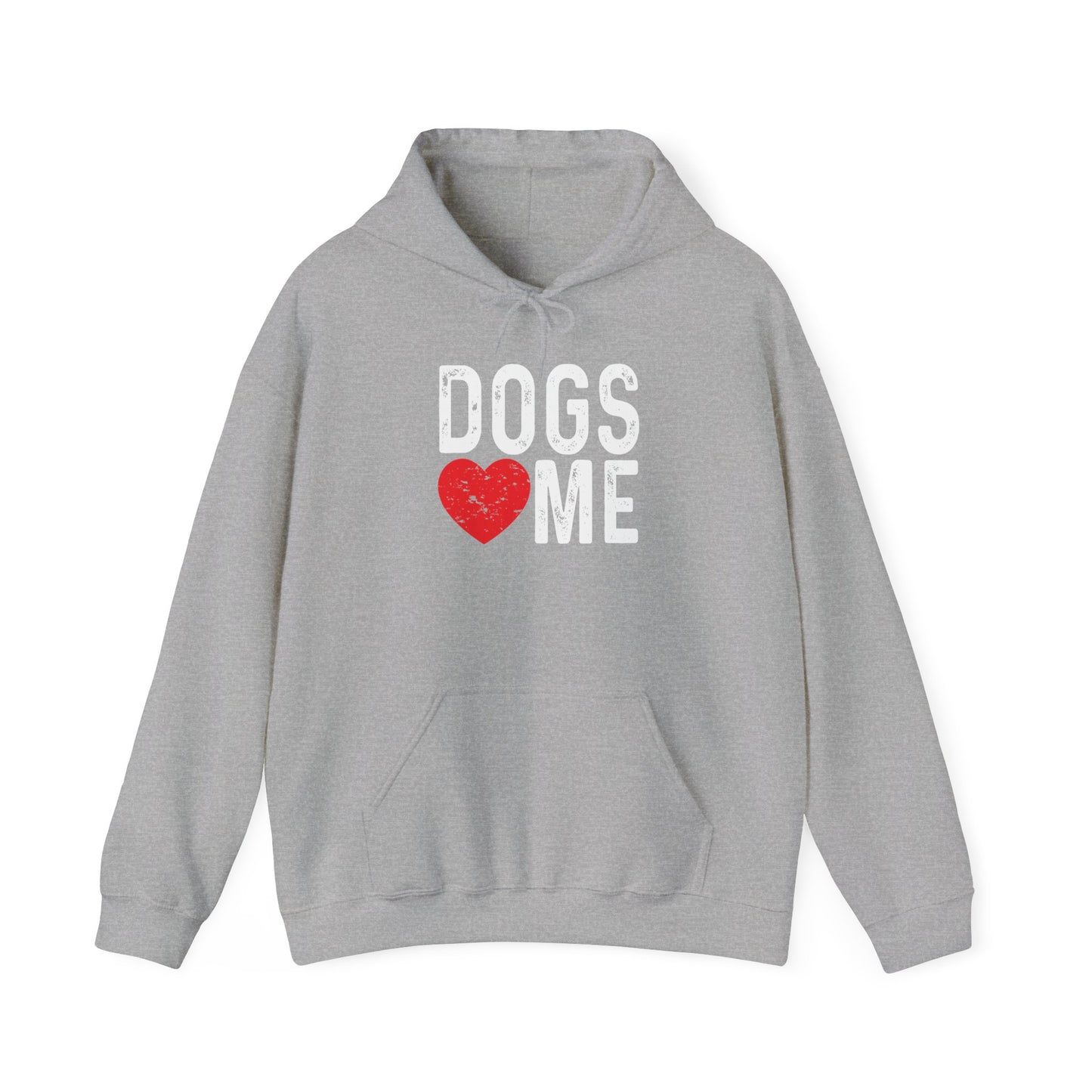 DOGS LOVE ME - Premium Unisex Funny Sarcastic Black Hoodie Sweatshirt