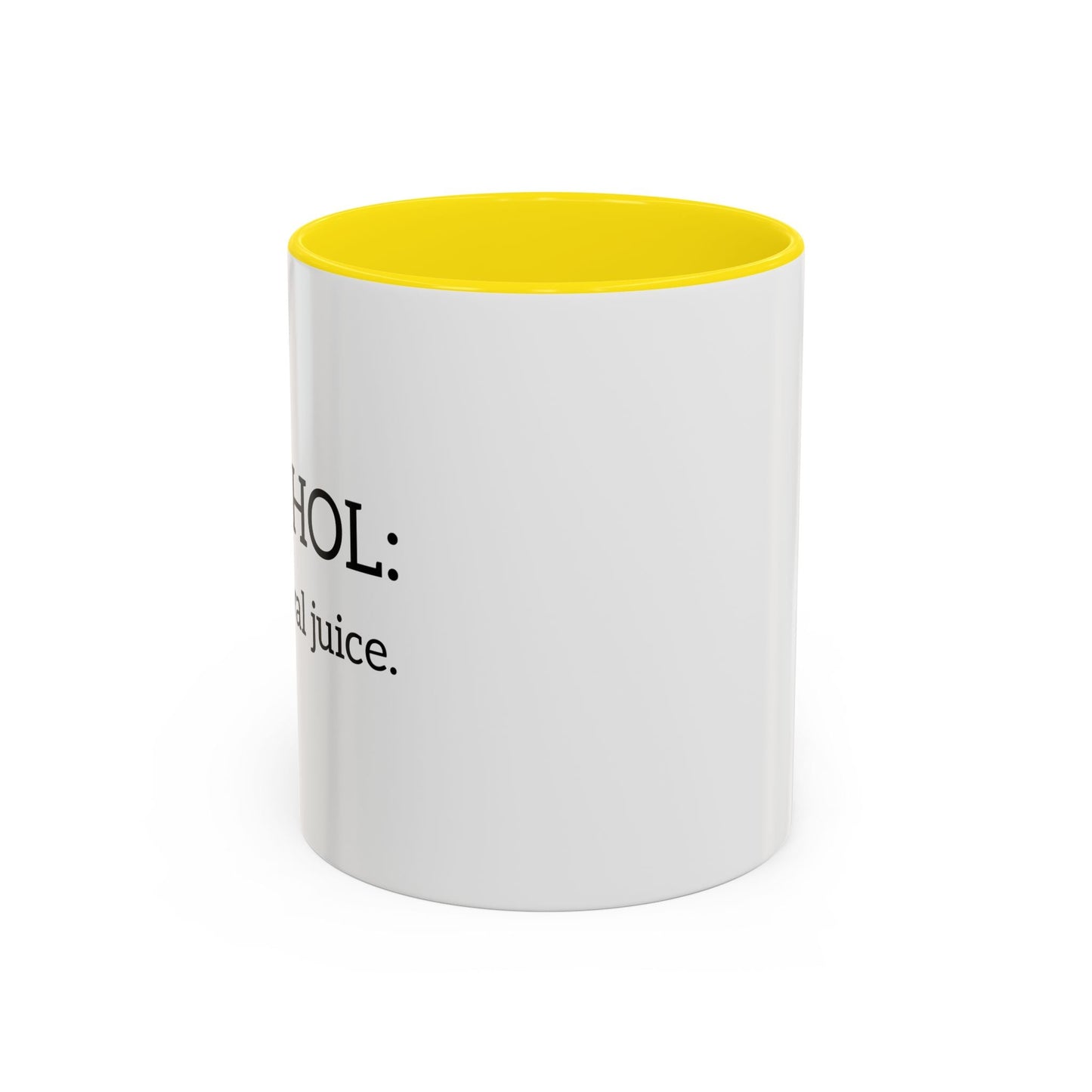 ALCOHOL - (n.) Survival juice. Accent BiColor Funny Sarcastic Mug