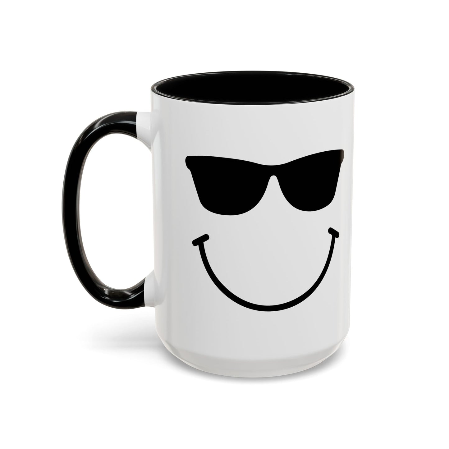 SUNGLASSES SMILE Accent BiColor Funny Sarcastic Mug