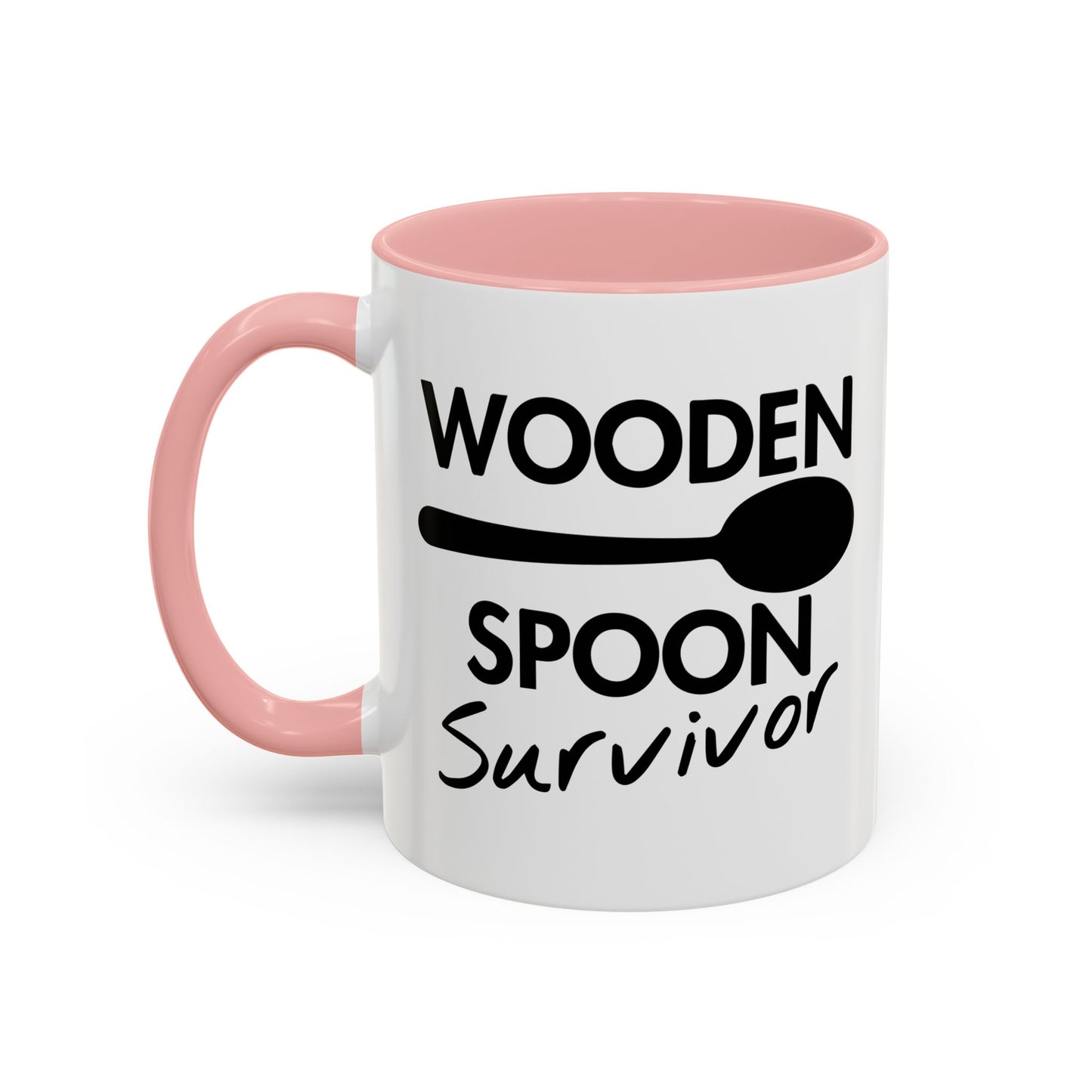 WOODEN SPOON SURVIVOR Accent BiColor Funny Sarcastic Mug