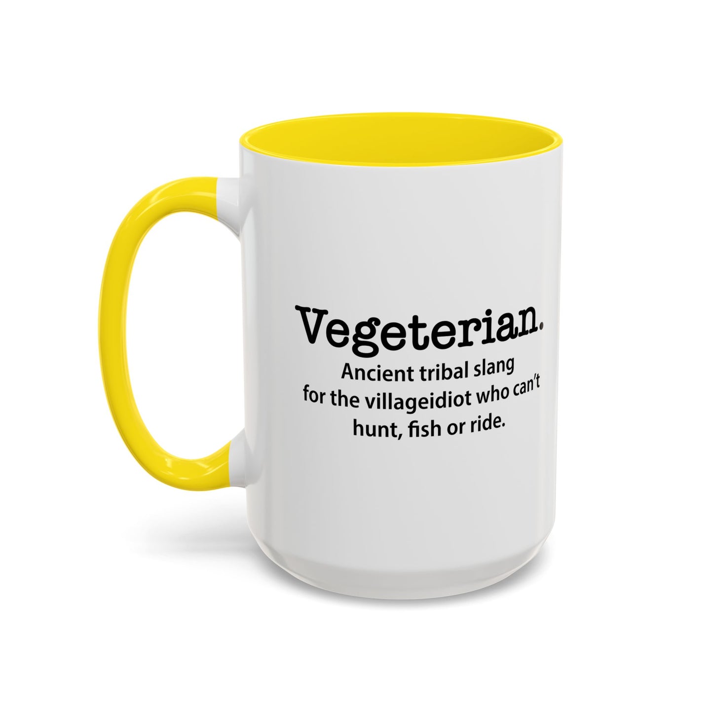 Vegeterian Accent BiColor Funny Sarcastic Mug