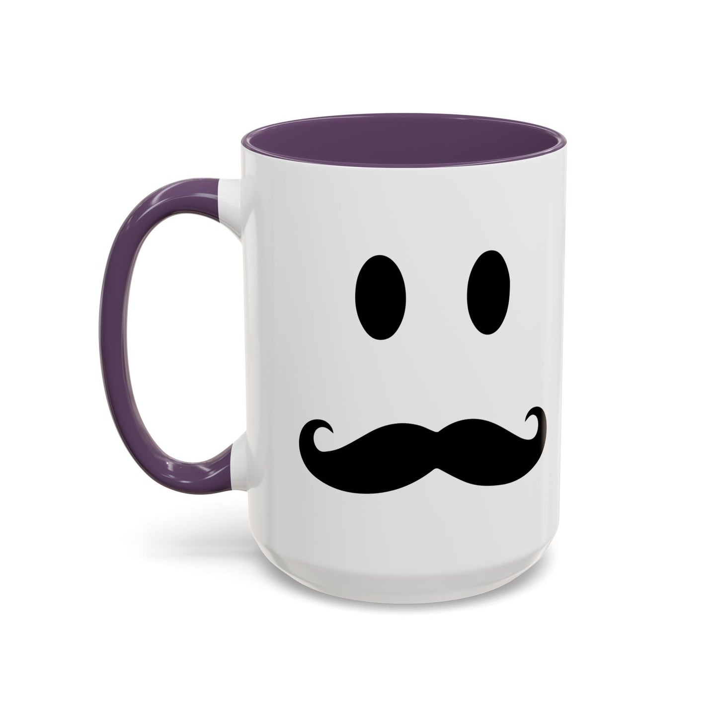 MOUSTACHE SMILE Accent BiColor Funny Sarcastic Mug