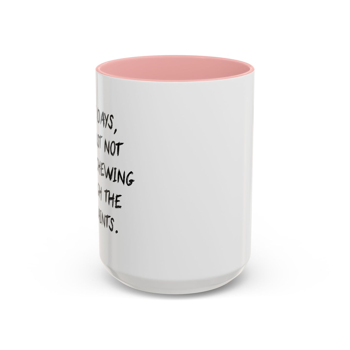 NOT WORTH CHEWING THROUGH THE RESTRAINTS Accent BiColor Funny Sarcastic Mug