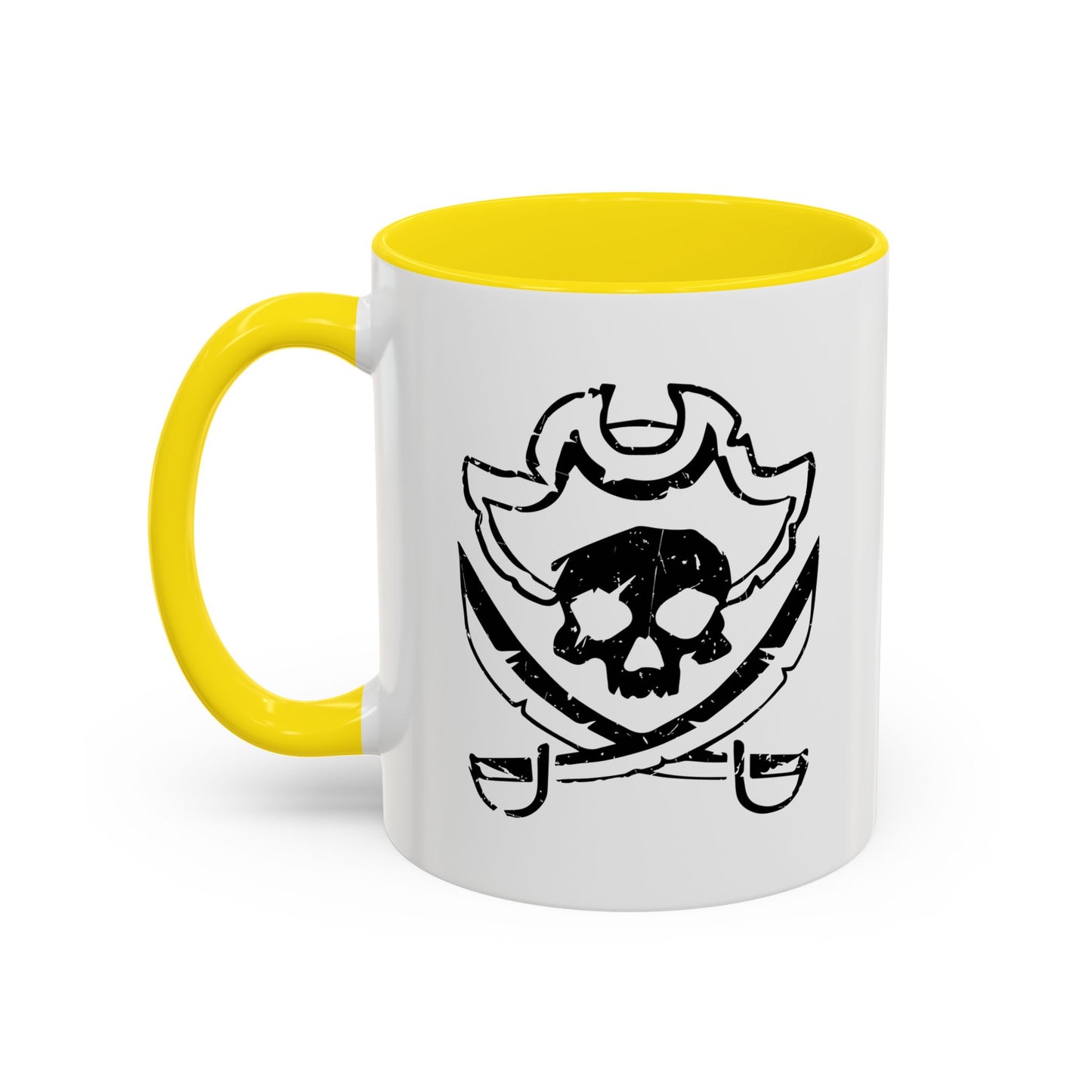 SCARED SKULL Accent BiColor Funny Sarcastic Mug