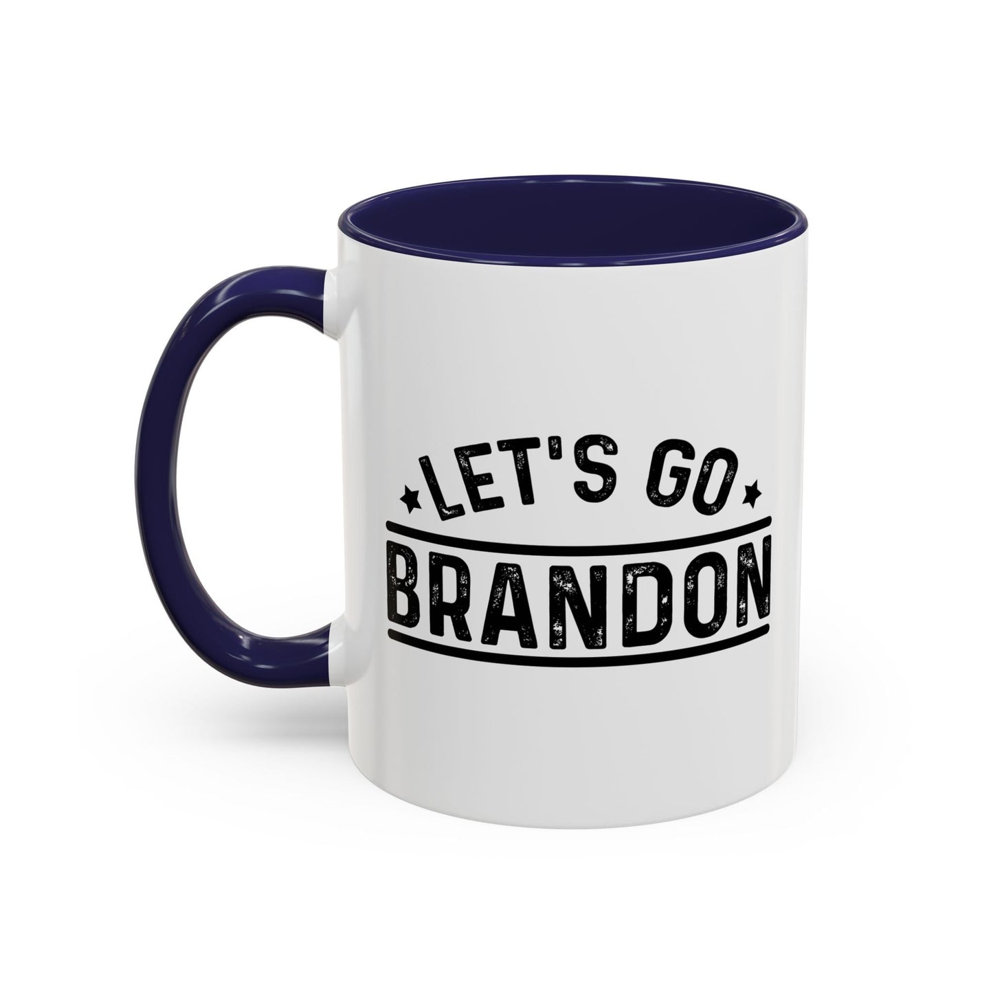 LET'S GO BRANDON Accent BiColor Funny Sarcastic Mug