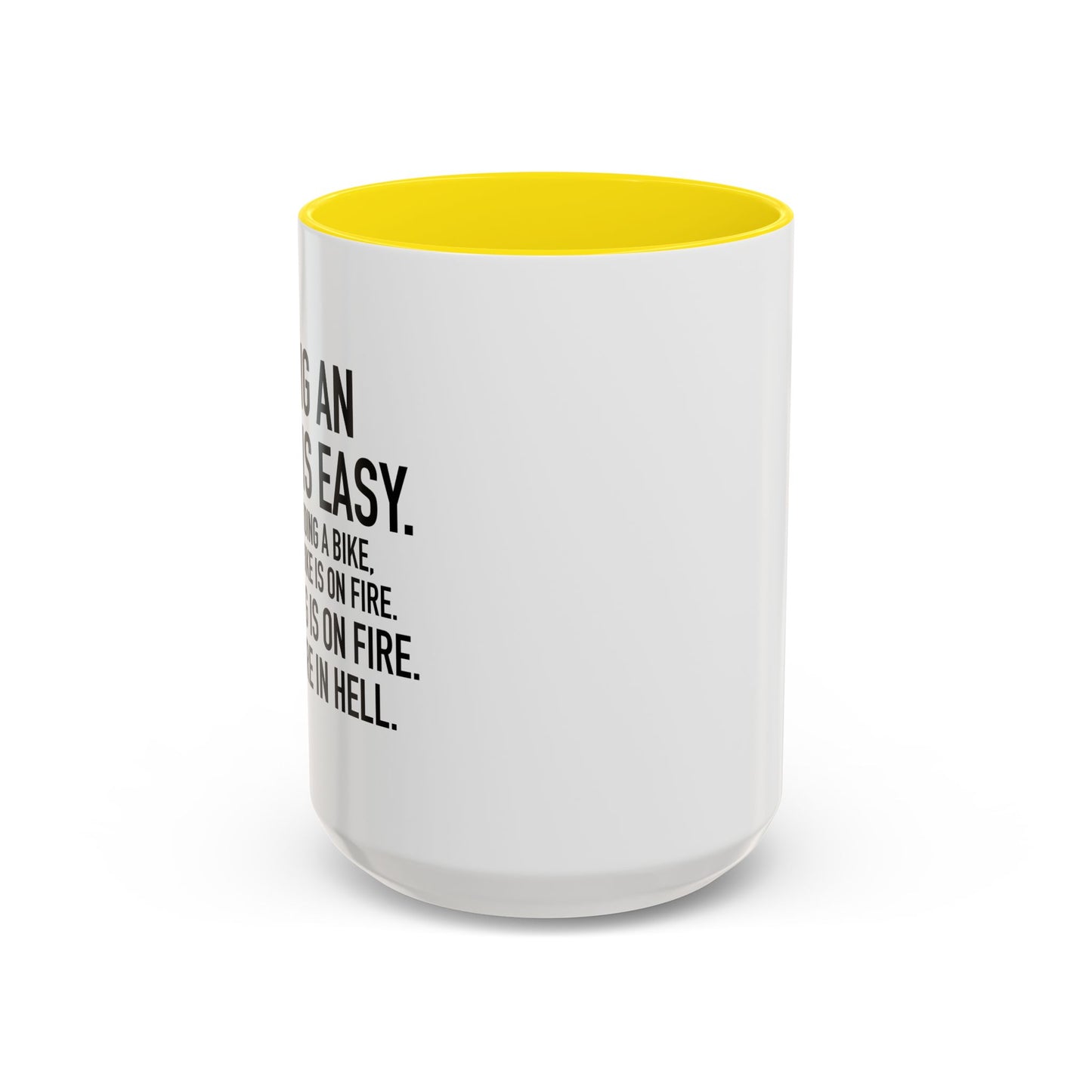 BEING AN ADULT IS EASY Accent BiColor Funny Sarcastic Mug