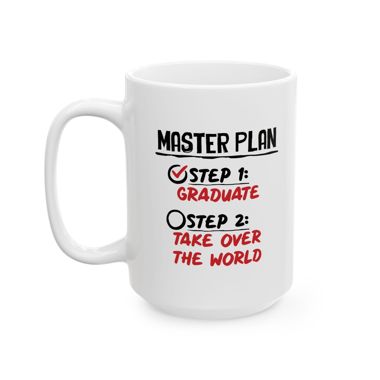 MASTER PLAN FUNNY SARCASTIC WHITE MUG