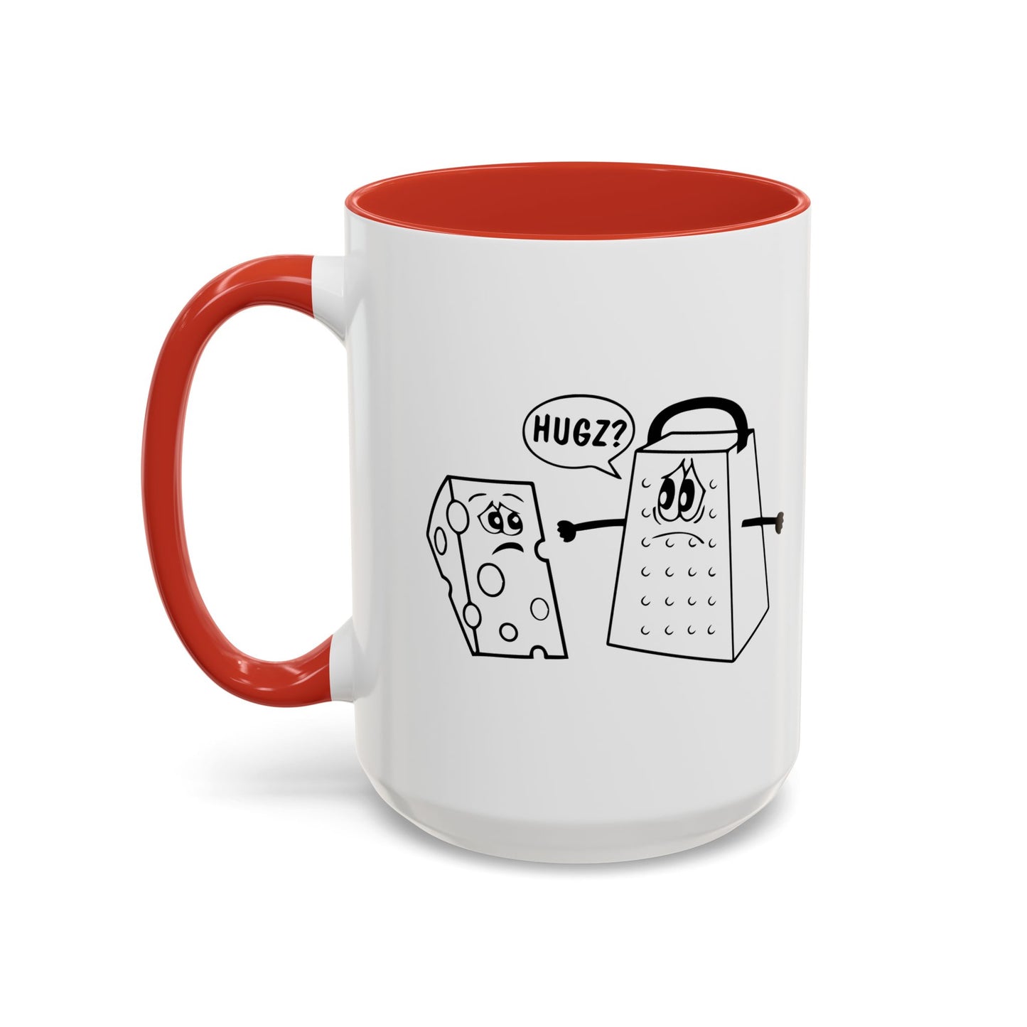 HUGZ? Accent BiColor Funny Sarcastic Mug