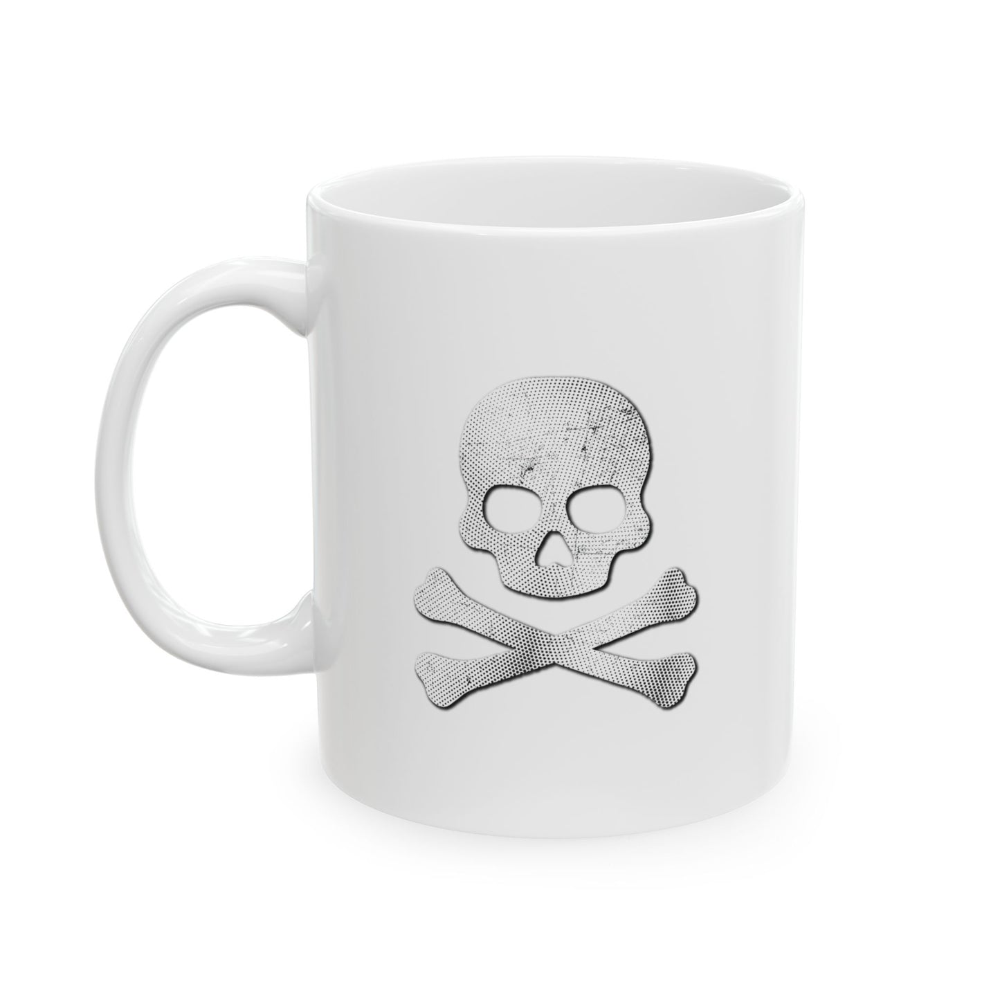 DOTTED SKULL WHITE MUG