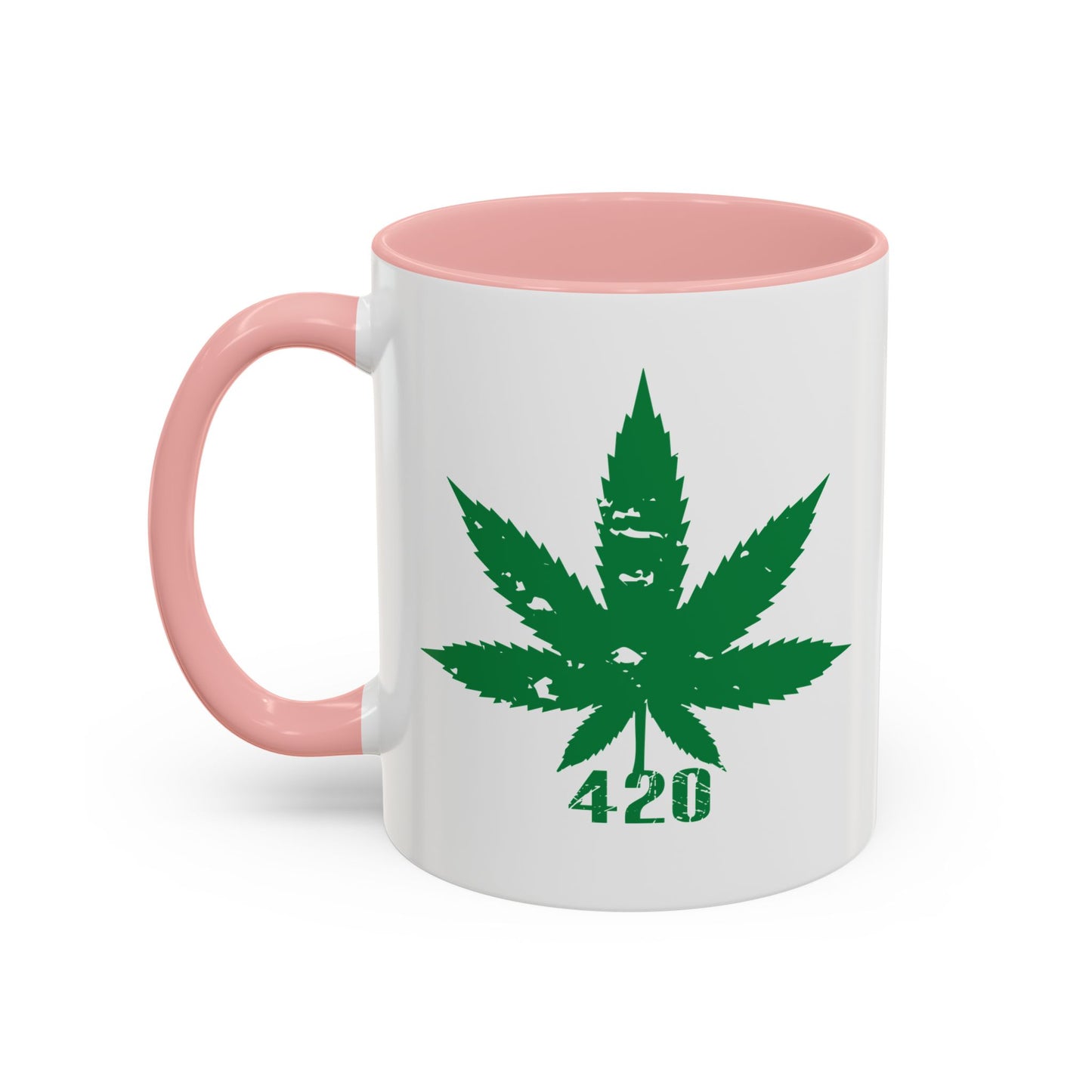 WEED LEAF 420 Accent BiColor Funny Sarcastic Mug