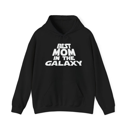 BEST MOM IN THE GALAXY - Premium Unisex Funny Sarcastic Black Hoodie Sweatshirt