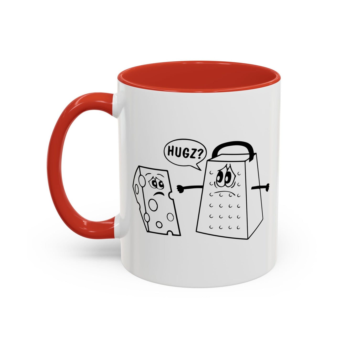 HUGZ? Accent BiColor Funny Sarcastic Mug