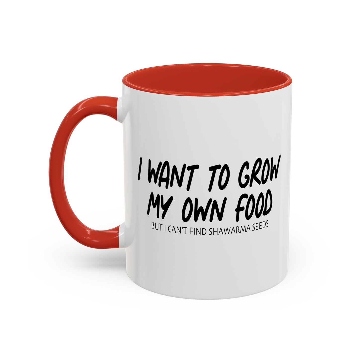 SHAWARMA SEEDS Accent BiColor Funny Sarcastic Mug