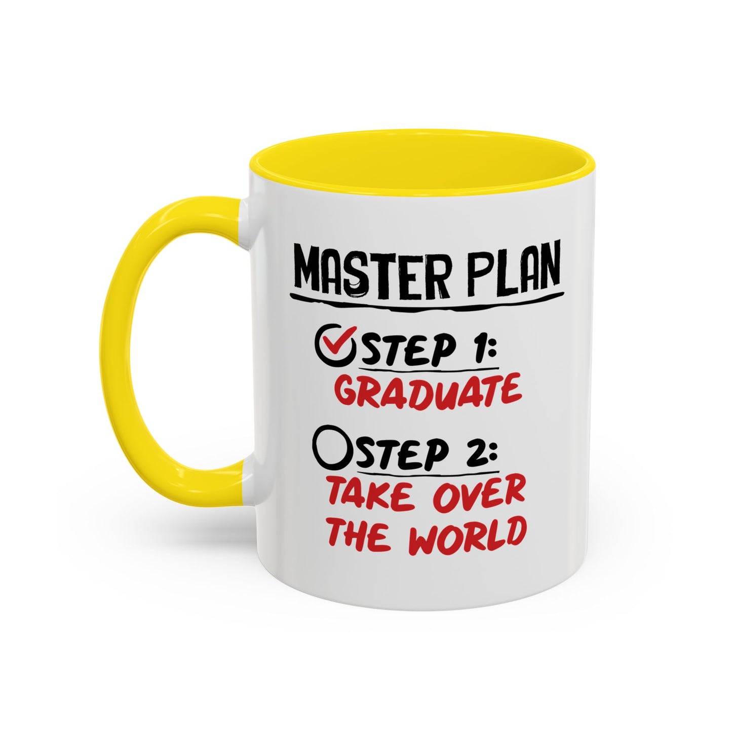 MASTER PLAN Accent BiColor Funny Sarcastic Mug