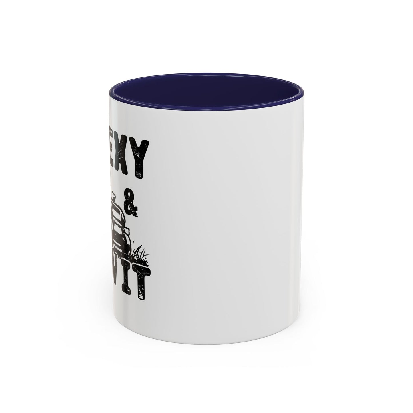 IM SEXY AND I MOW IT Accent BiColor Funny Sarcastic Mug