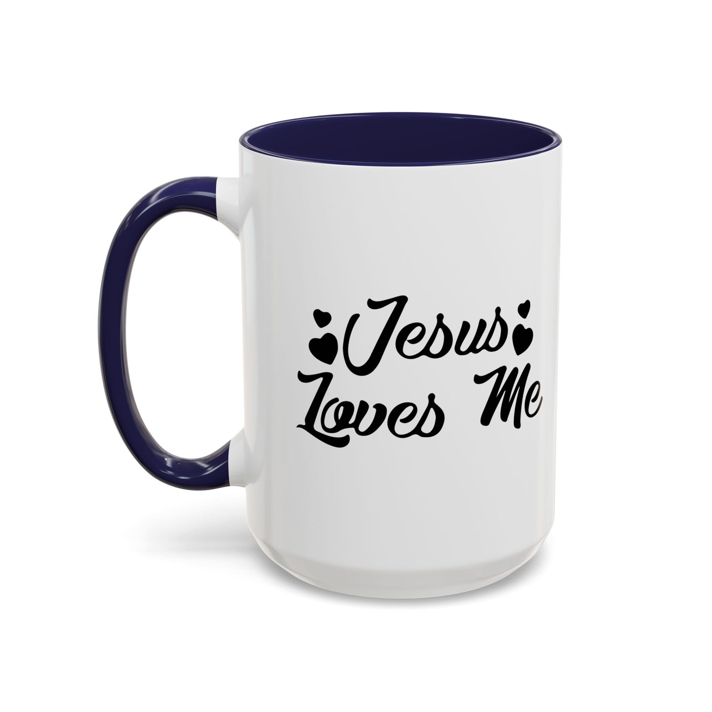 JESUS LOVES ME Accent BiColor Mug