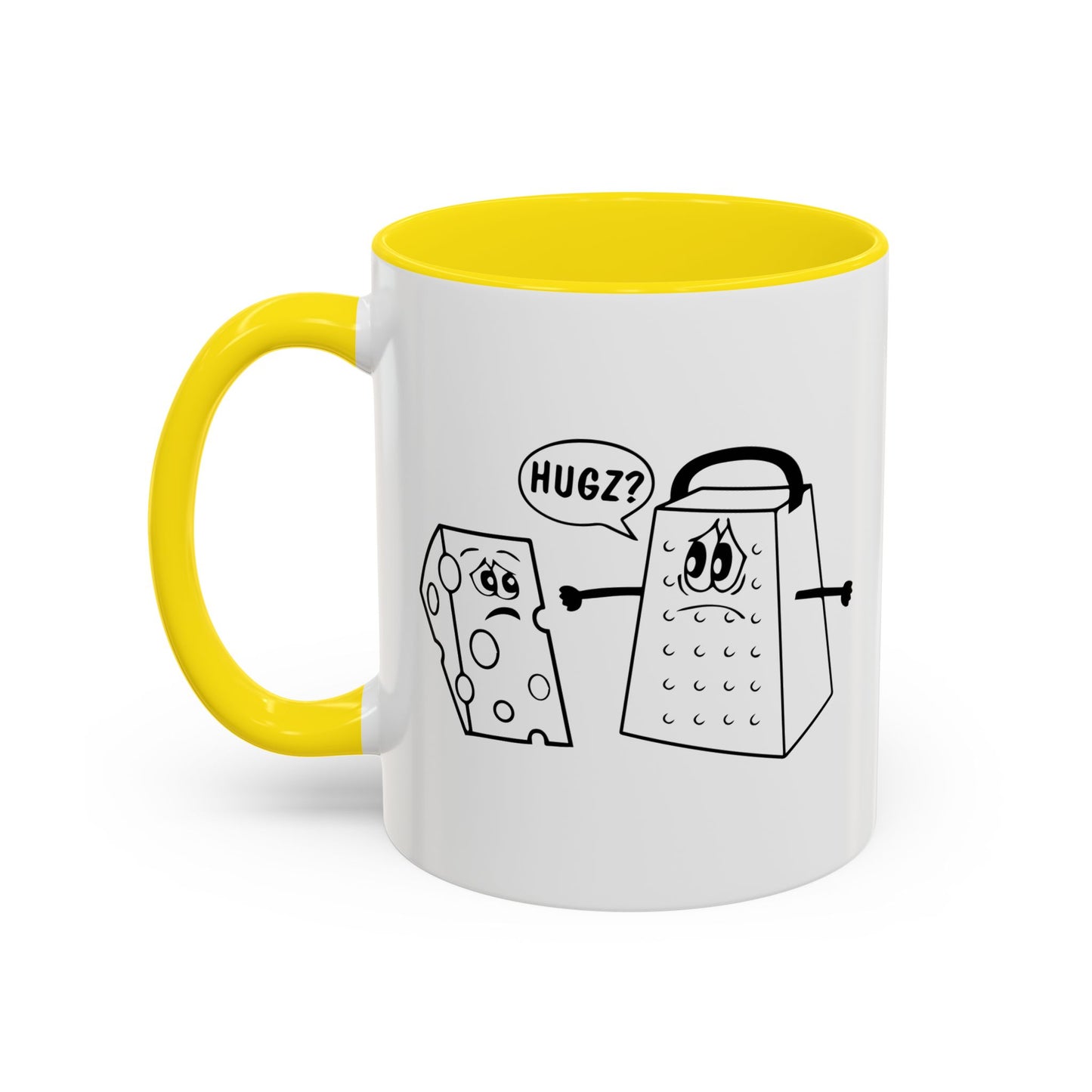 HUGZ? Accent BiColor Funny Sarcastic Mug